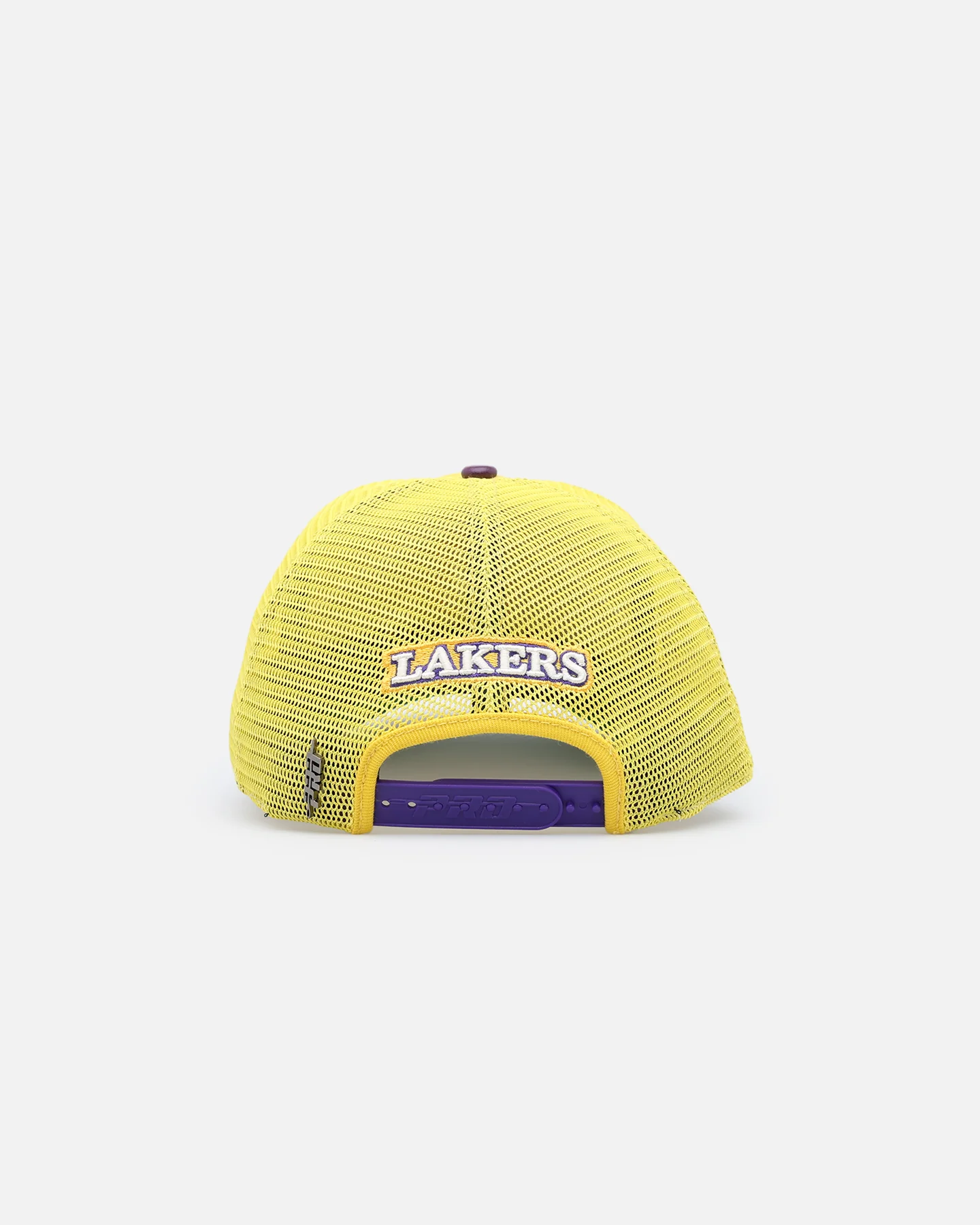 Pro Standard Los Angeles Lakers Pinch Front Trucker Snapback Yellow - Image 2