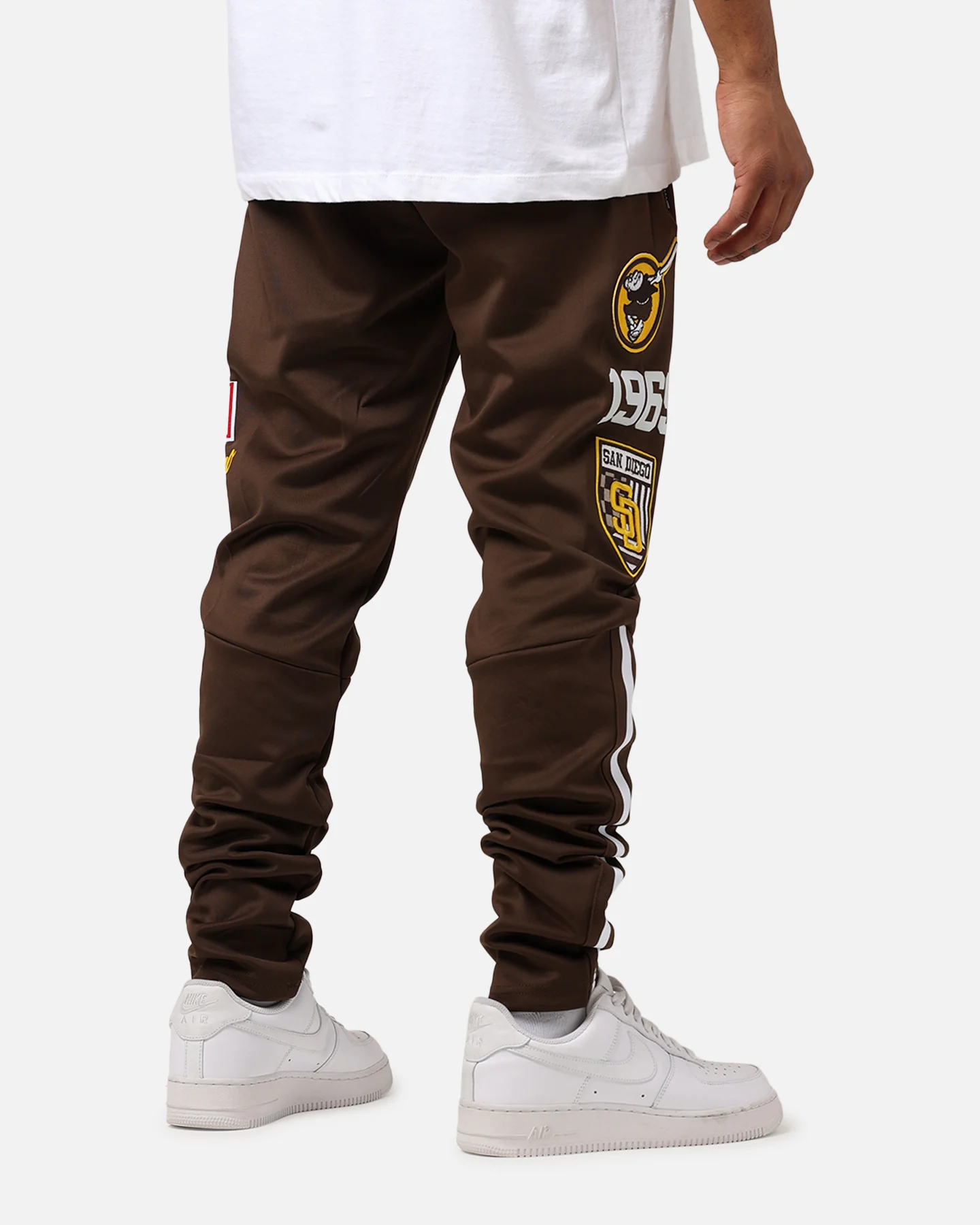 Pro Standard San Diego Padres Fast Lane Track Pants Brown - Image 3