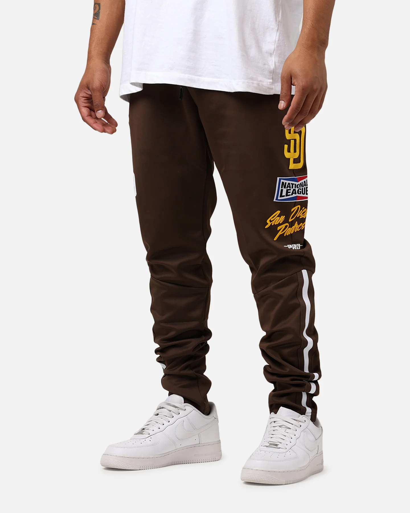 Pro Standard San Diego Padres Fast Lane Track Pants Brown - Image 4