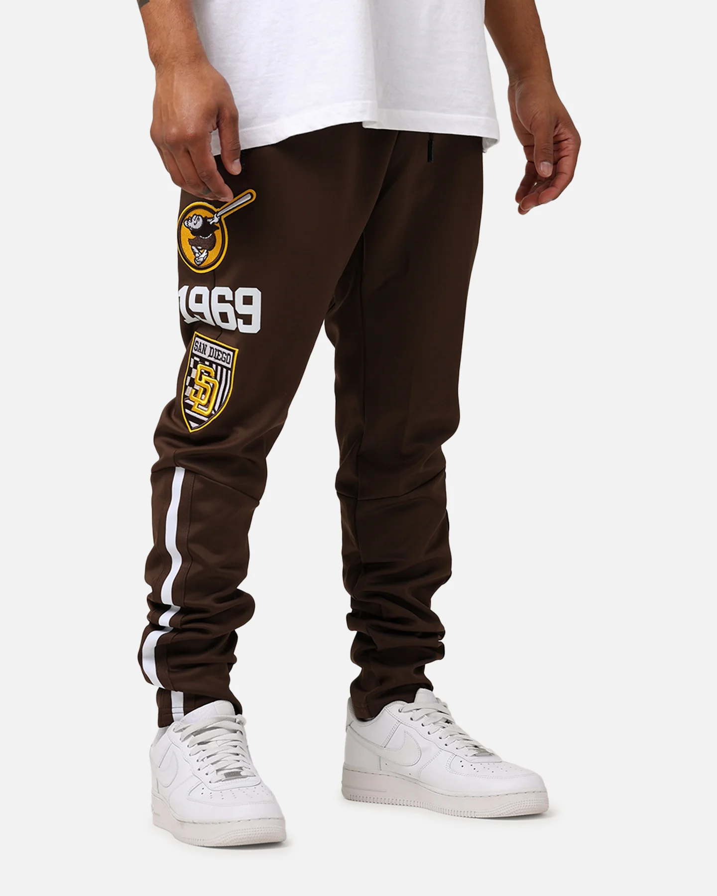 Pro Standard San Diego Padres Fast Lane Track Pants Brown - Image 5