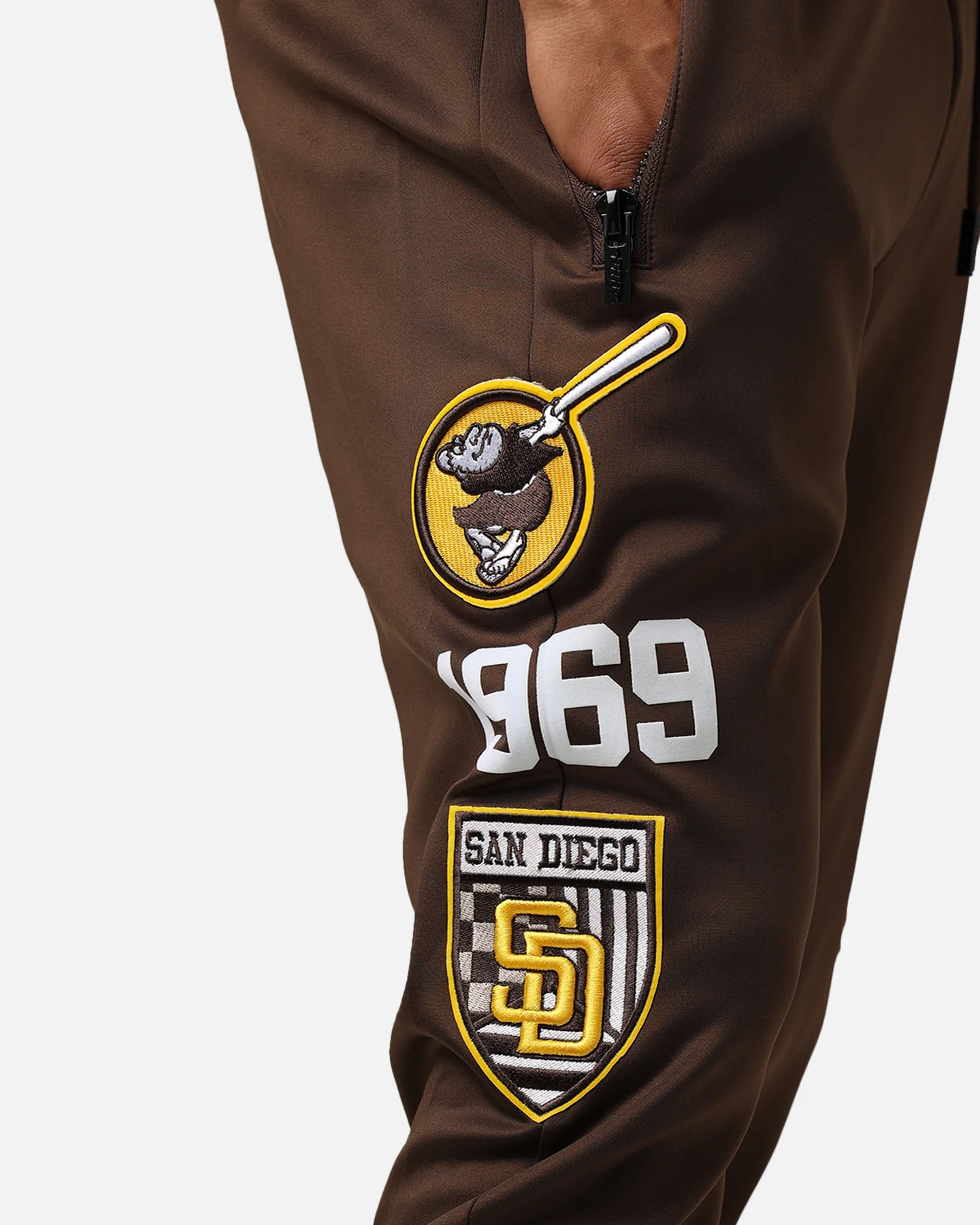 Pro Standard San Diego Padres Fast Lane Track Pants Brown - Image 8