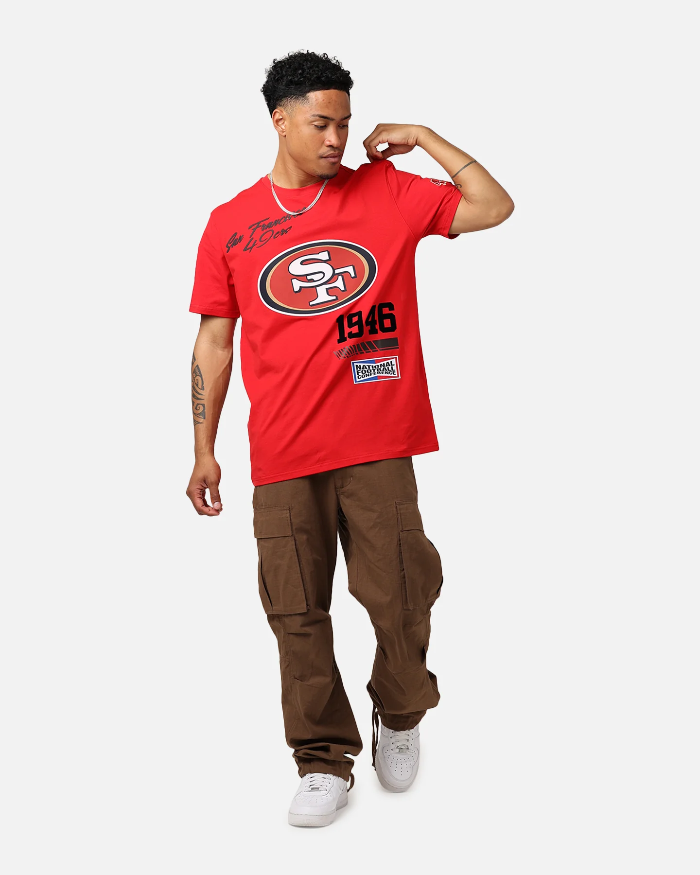 Pro Standard San Francisco 49ers Fast Lane SJ T-Shirt Red - Image 3