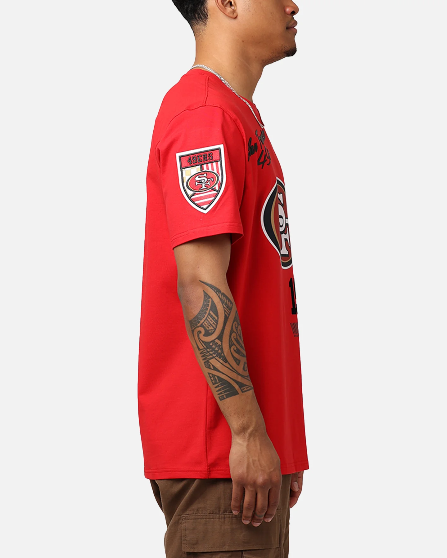 Pro Standard San Francisco 49ers Fast Lane SJ T-Shirt Red - Image 4