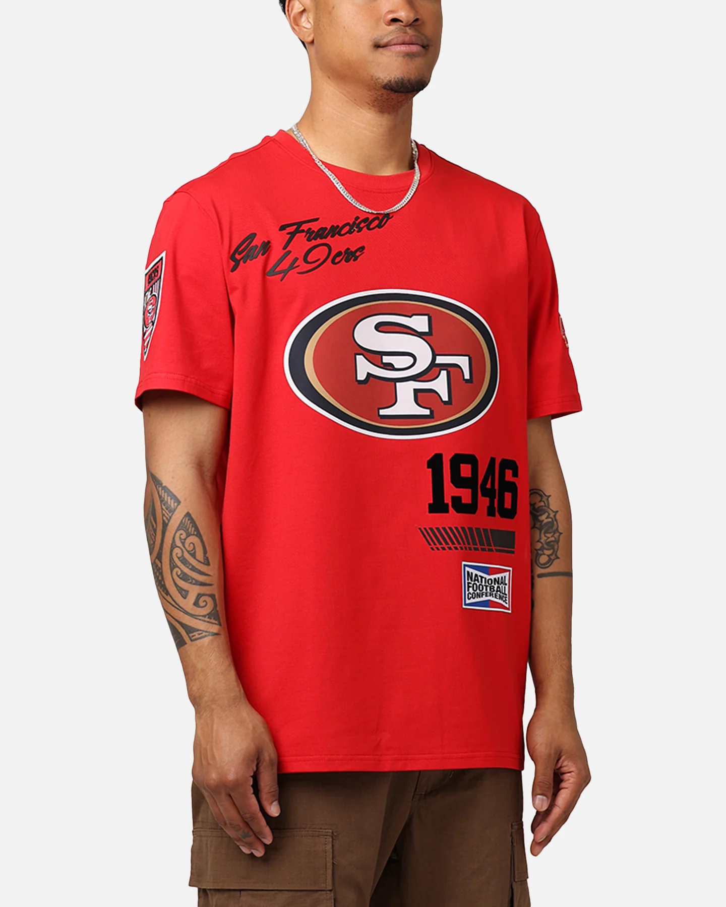Pro Standard San Francisco 49ers Fast Lane SJ T-Shirt Red - Image 6