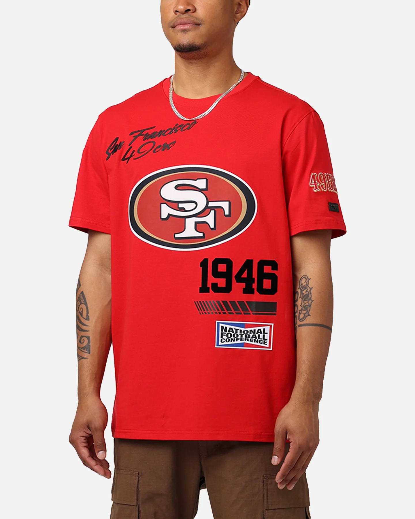 Pro Standard San Francisco 49ers Fast Lane SJ T-Shirt Red - Image 7