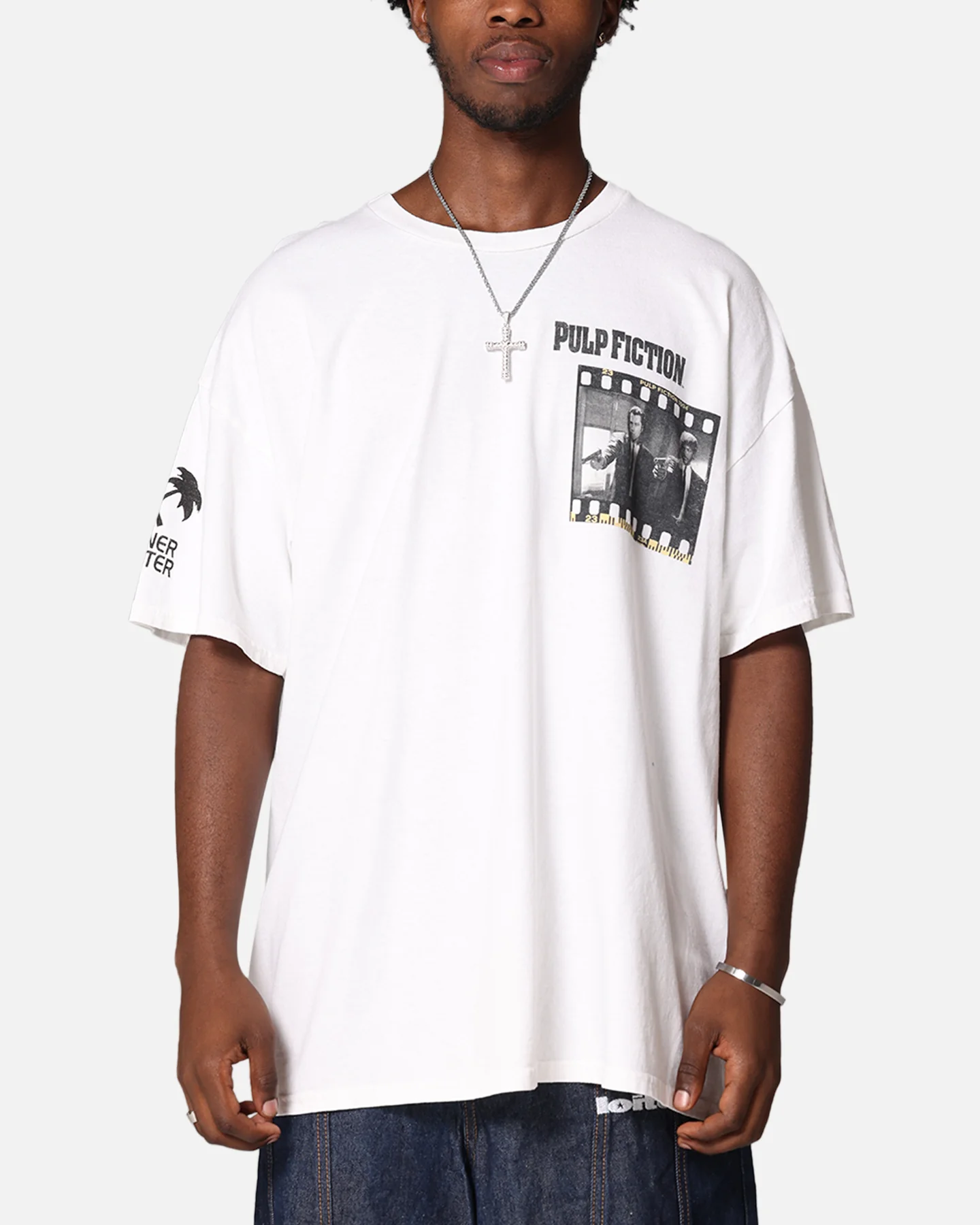 Pulp Fiction Montage T-Shirt White Vintage - Image 2
