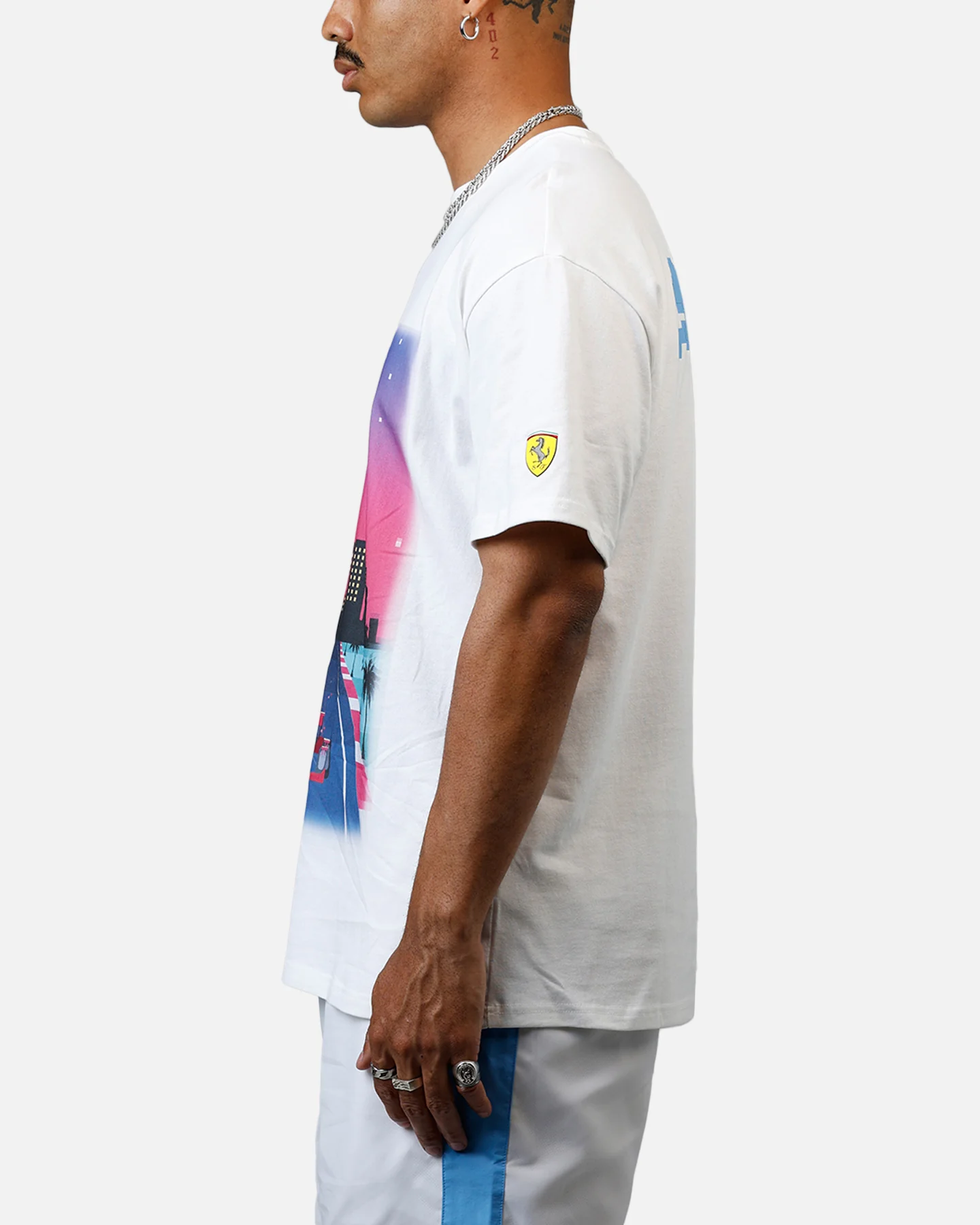 Puma x Scuderia Ferrari Sketches Graphics T-Shirt White - Image 5
