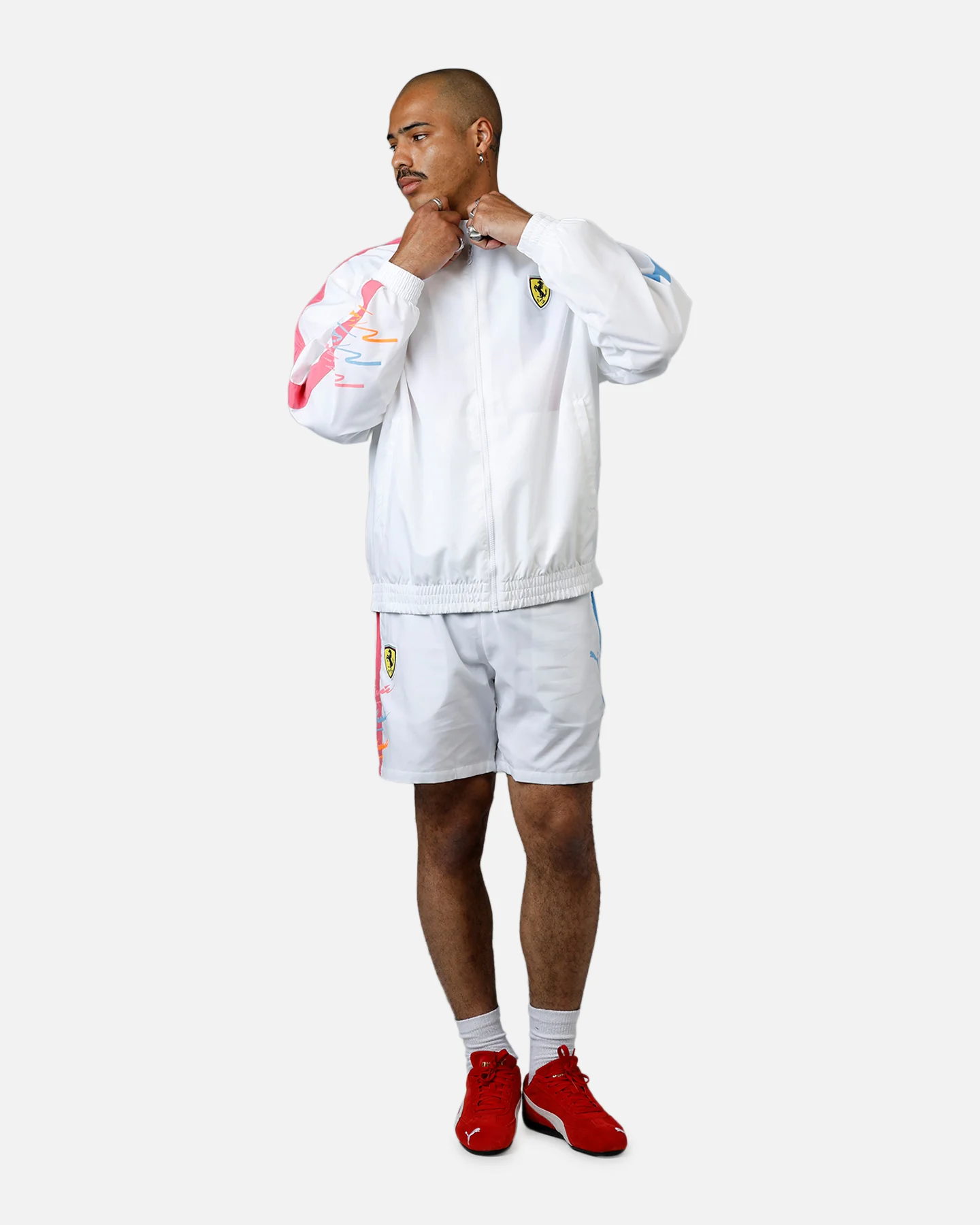 Puma x Scuderia Ferrari Sketches T7 Jacket White - Image 3