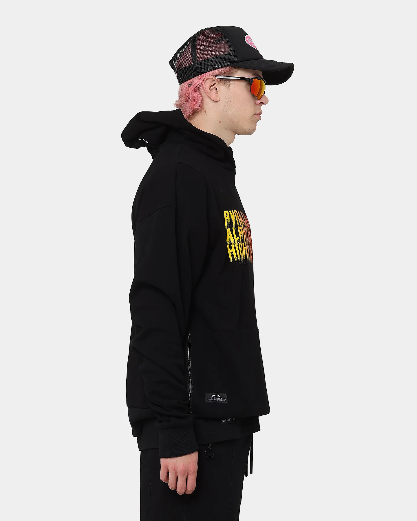 PYRA High Hills Hoodie Black/Orange - Image 5