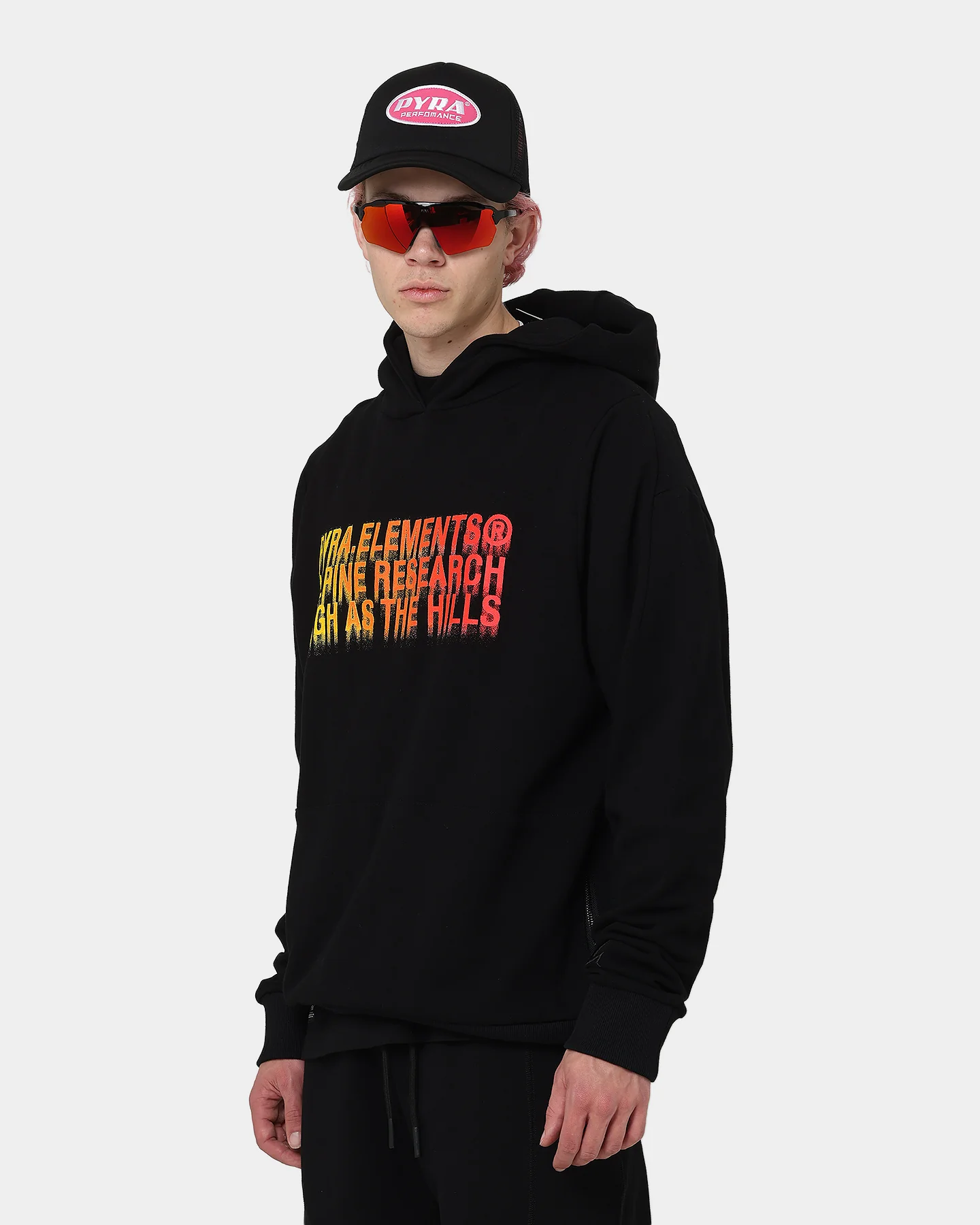 PYRA High Hills Hoodie Black/Orange - Image 6