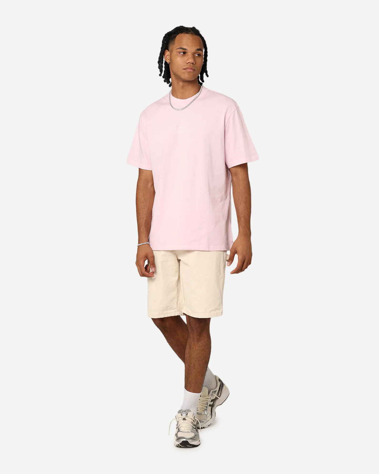 Pyra Stacked Logo T-Shirt Dusty Pink - Image 2
