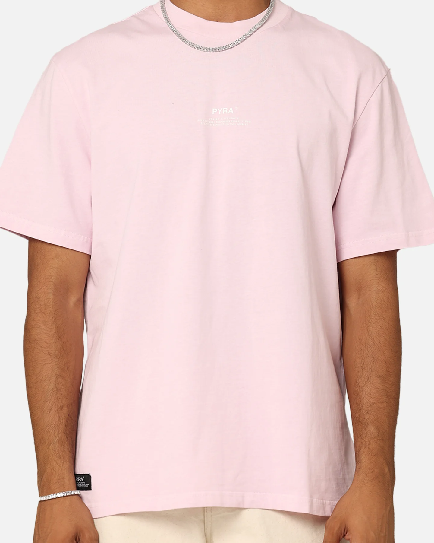 Pyra Stacked Logo T-Shirt Dusty Pink - Image 3