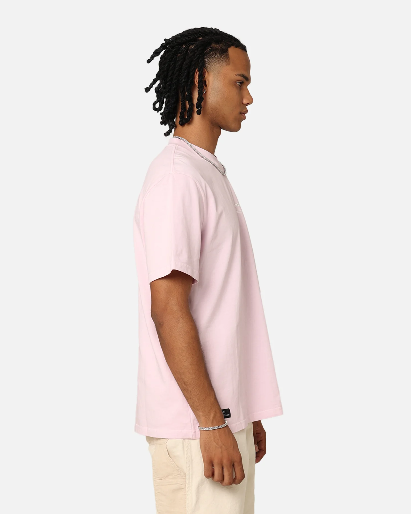 Pyra Stacked Logo T-Shirt Dusty Pink - Image 5