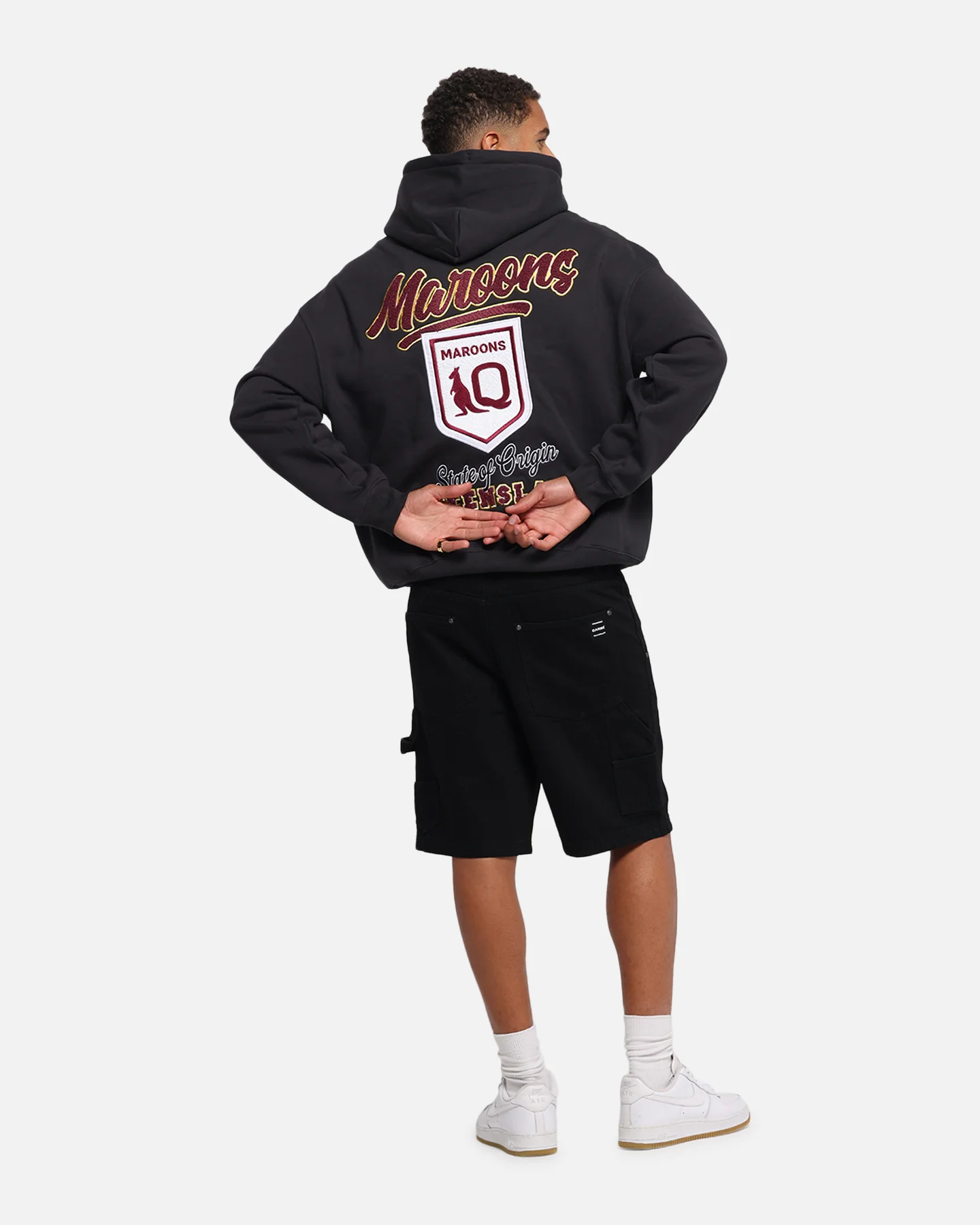 Queensland Rugby League Queensland Maroons State Of Origin Hoodie Faded Black - Image 3