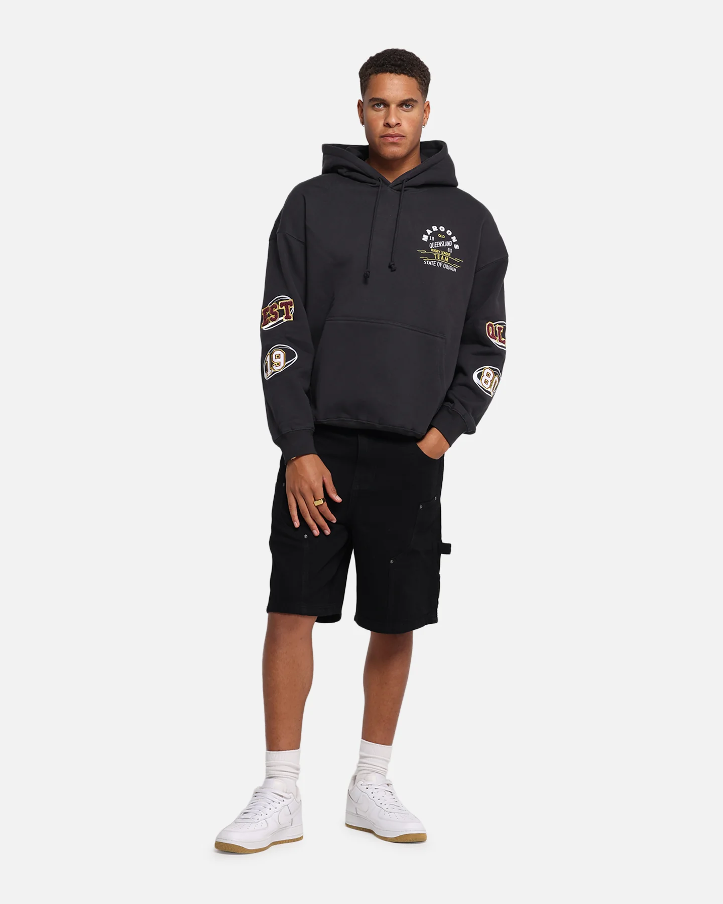 Queensland Rugby League Queensland Maroons State Of Origin Hoodie Faded Black - Image 4