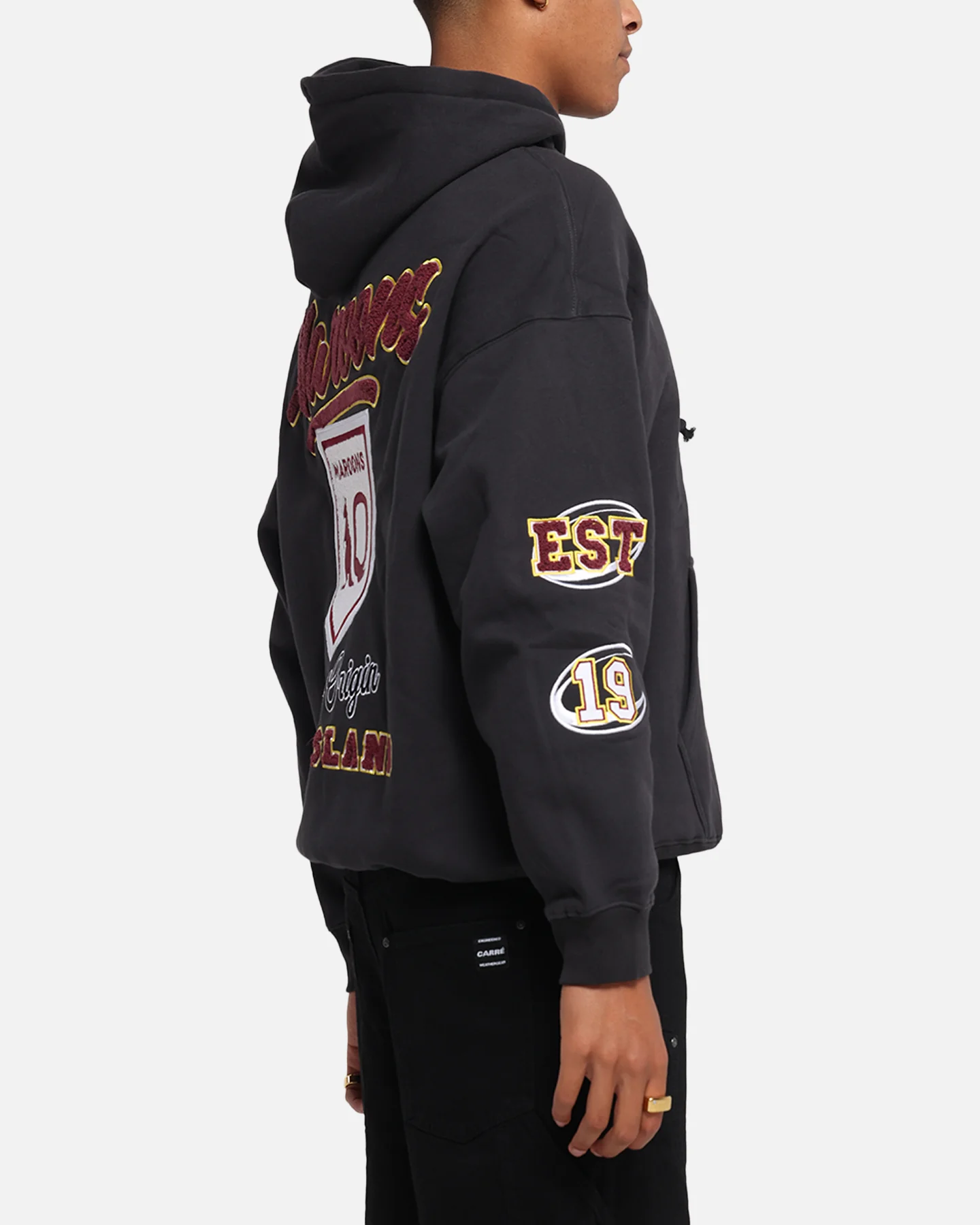 Queensland Rugby League Queensland Maroons State Of Origin Hoodie Faded Black - Image 5