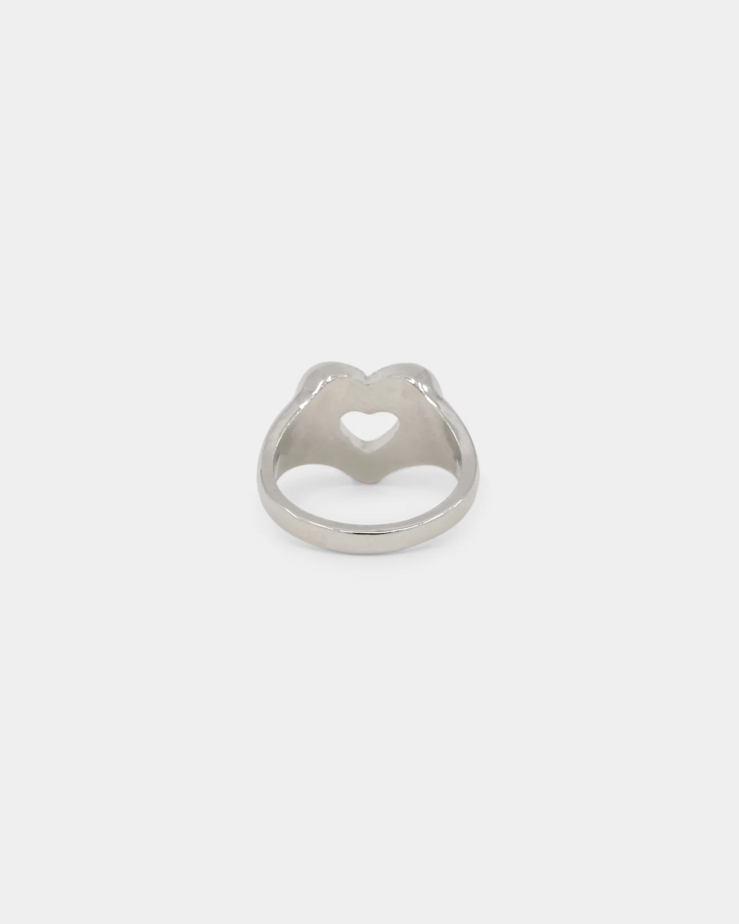 Raising Hell Women's Checkered Heart Ring White/Gold/Black - Image 4