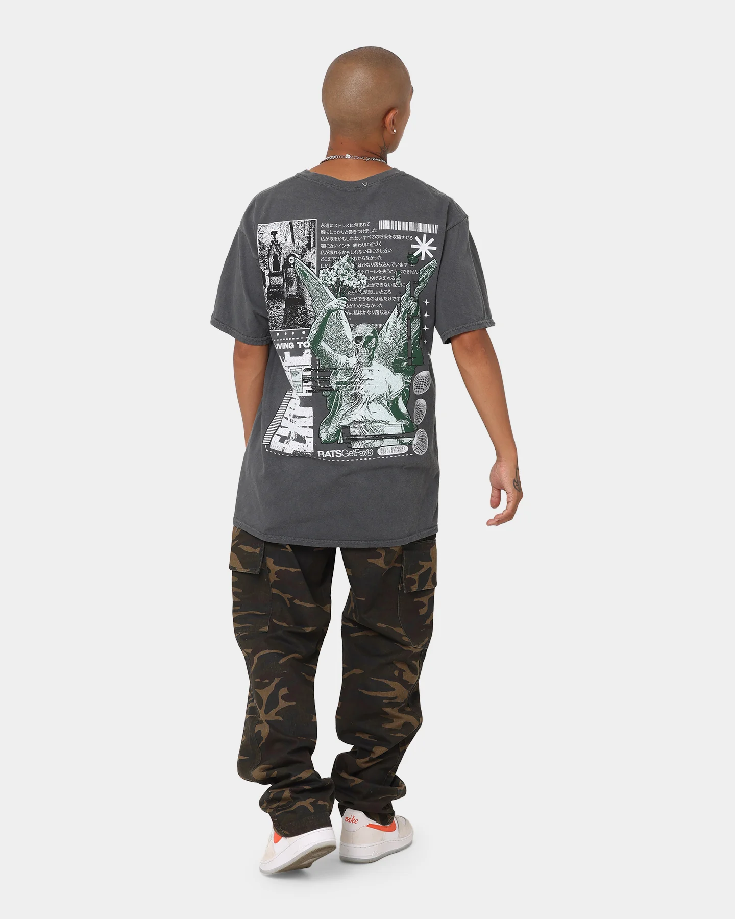 Rats Get Fat Expire Vintage T-Shirt Off Black - Image 2