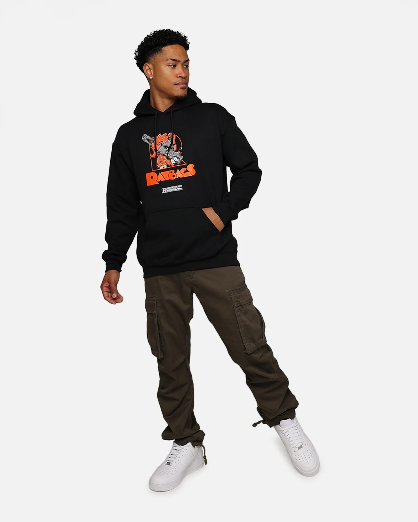 Rats Get Fat Ratbags Hoodie Black - Image 3