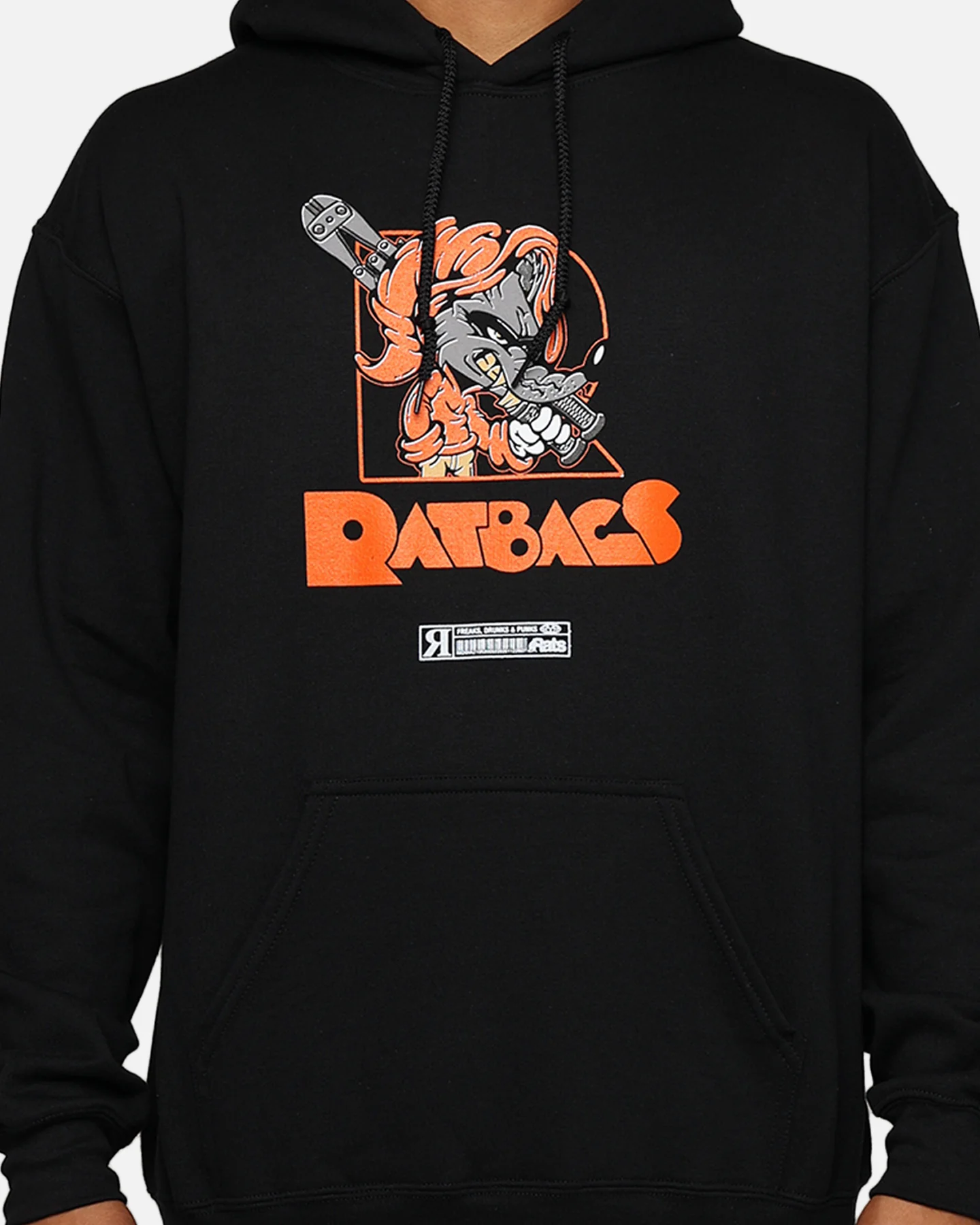 Rats Get Fat Ratbags Hoodie Black - Image 4