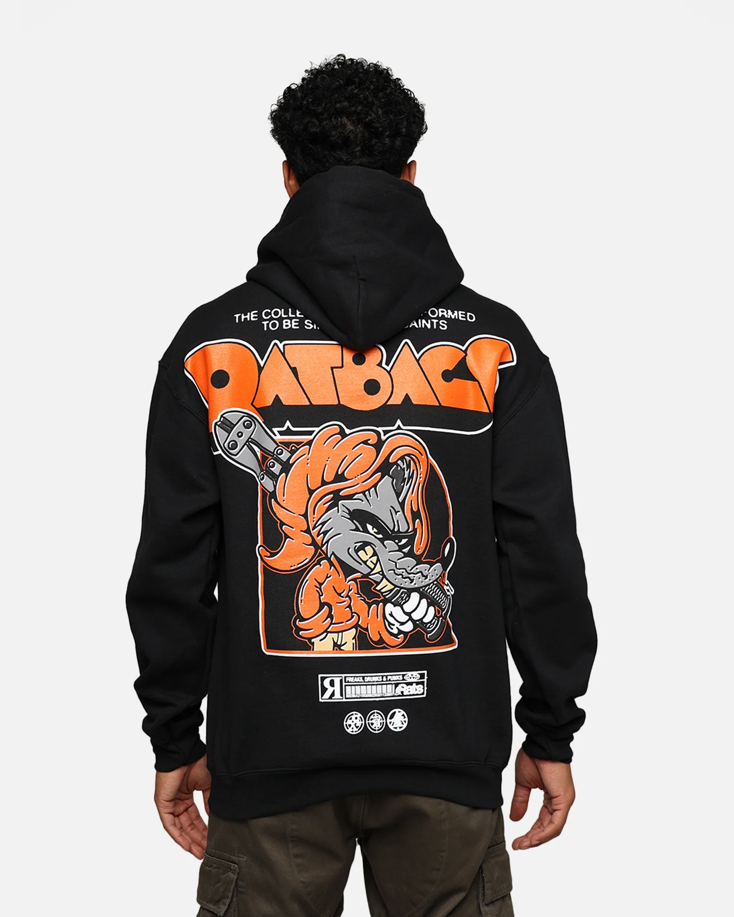 Rats Get Fat Ratbags Hoodie Black - Image 5