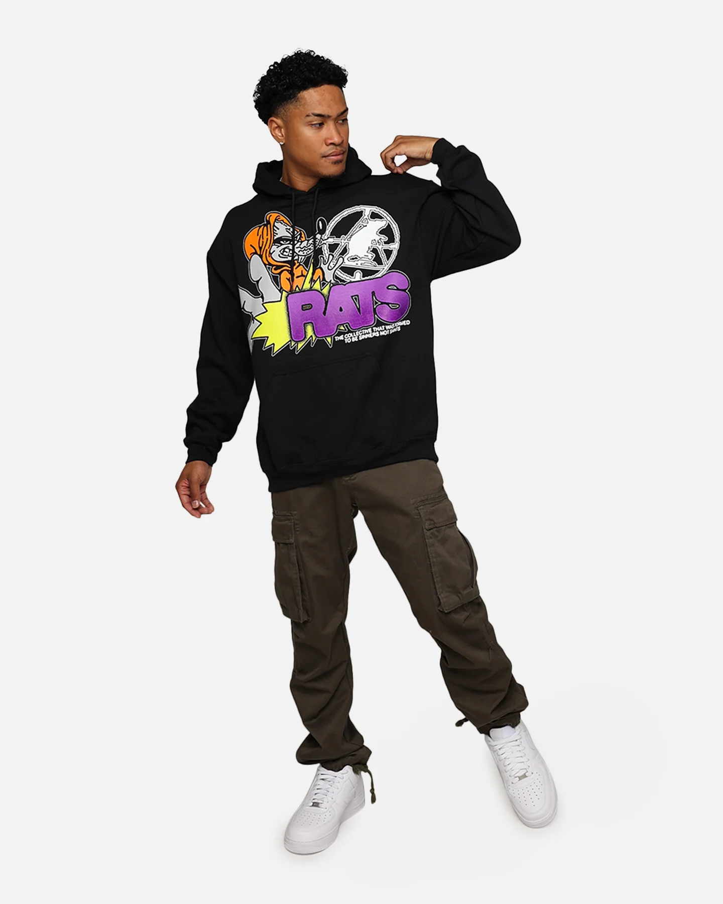 Rats Get Fat Ratpack Hoodie Black - Image 3