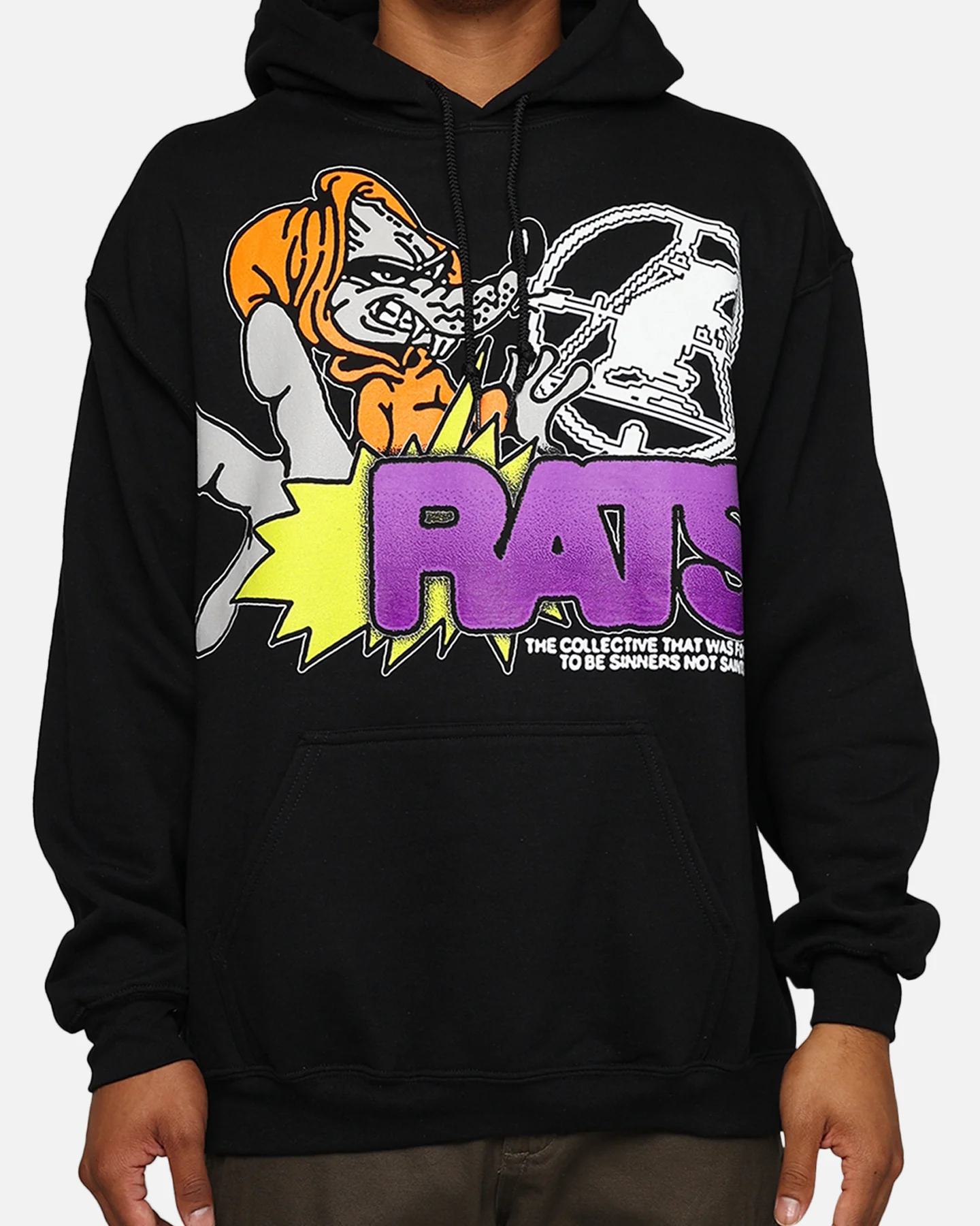 Rats Get Fat Ratpack Hoodie Black - Image 4