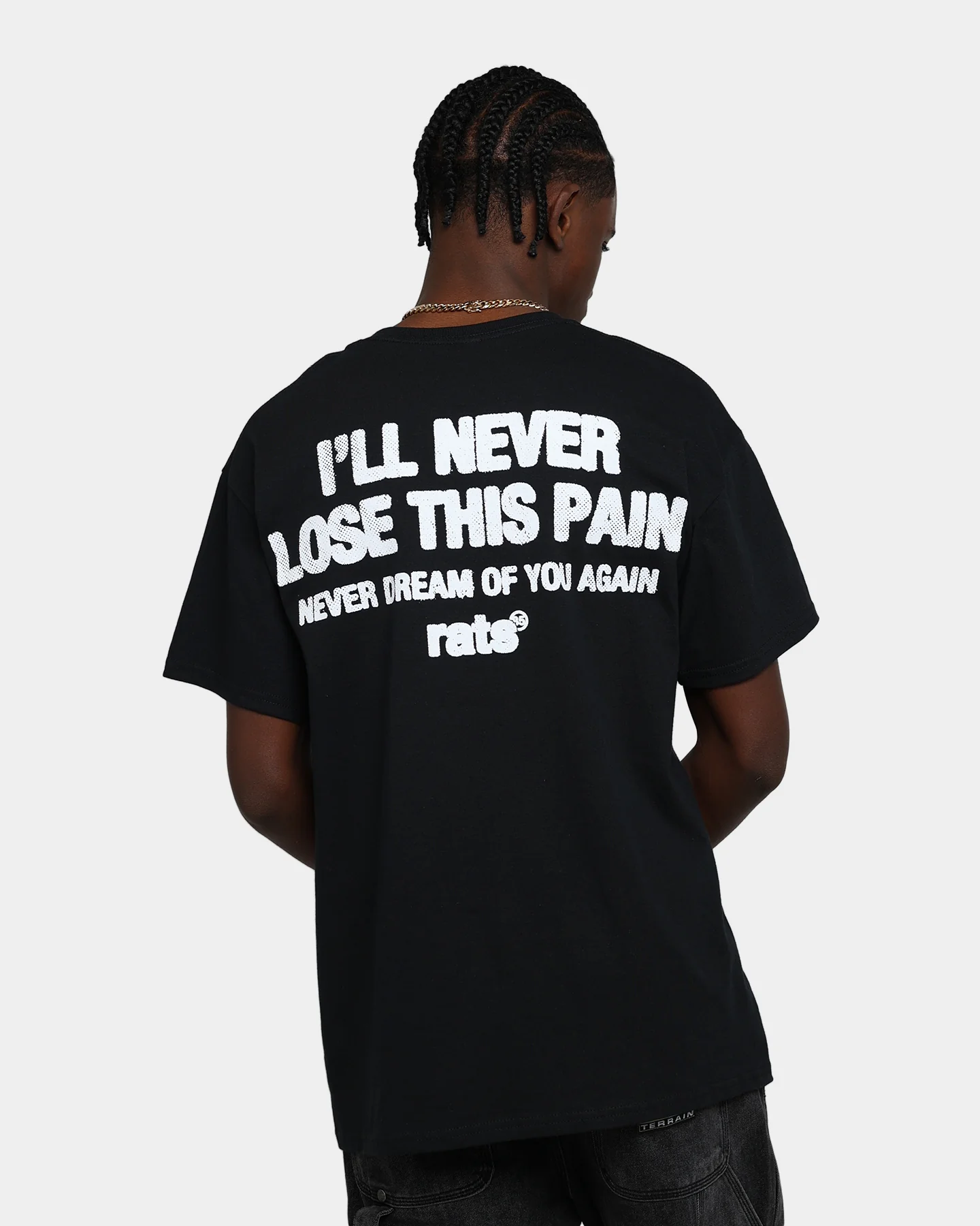 Rats Get Fat Rats Pain T-Shirt Black - Image 2