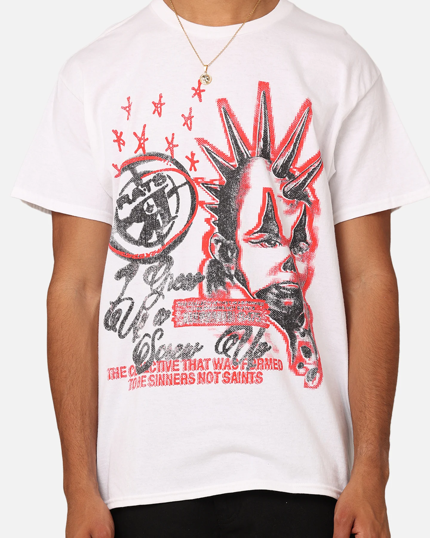 Rats Get Fat Screw Up T-Shirt White - Image 4