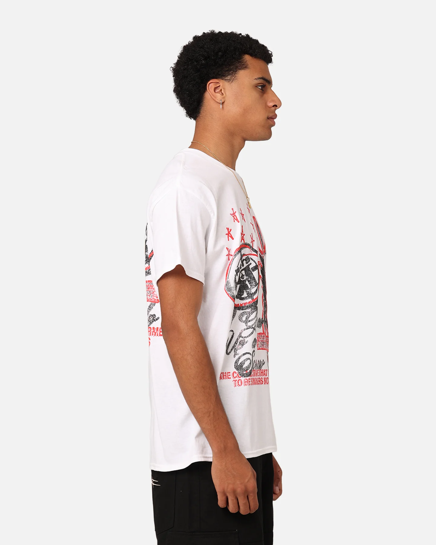 Rats Get Fat Screw Up T-Shirt White - Image 6