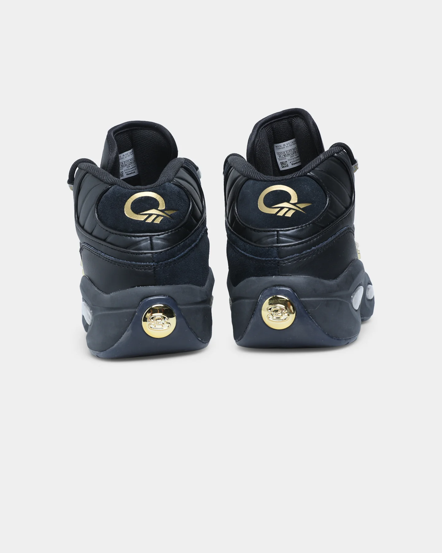 Reebok Question Mid Black/Black/Gold - Image 3