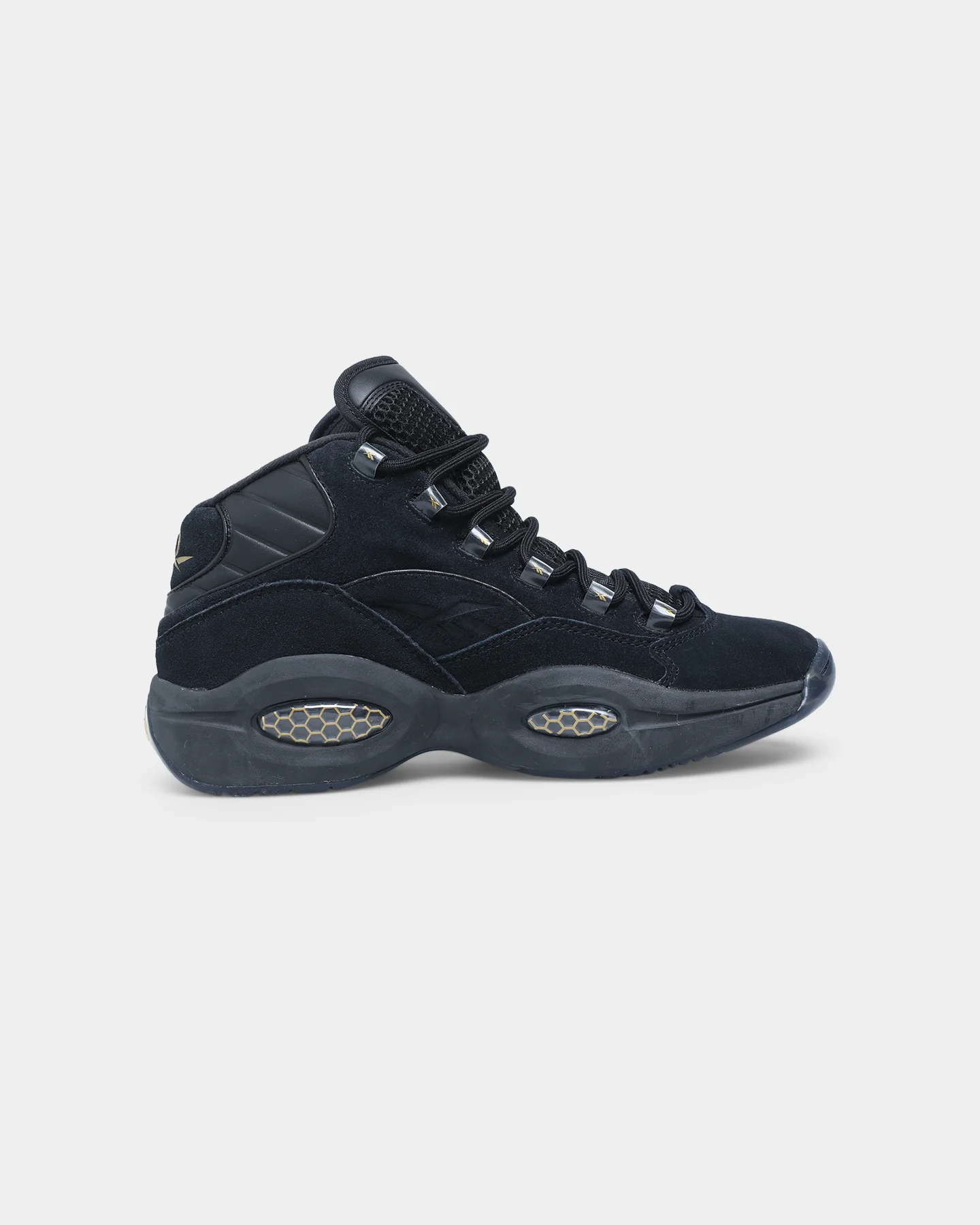Reebok Question Mid Black/Black/Gold - Image 4