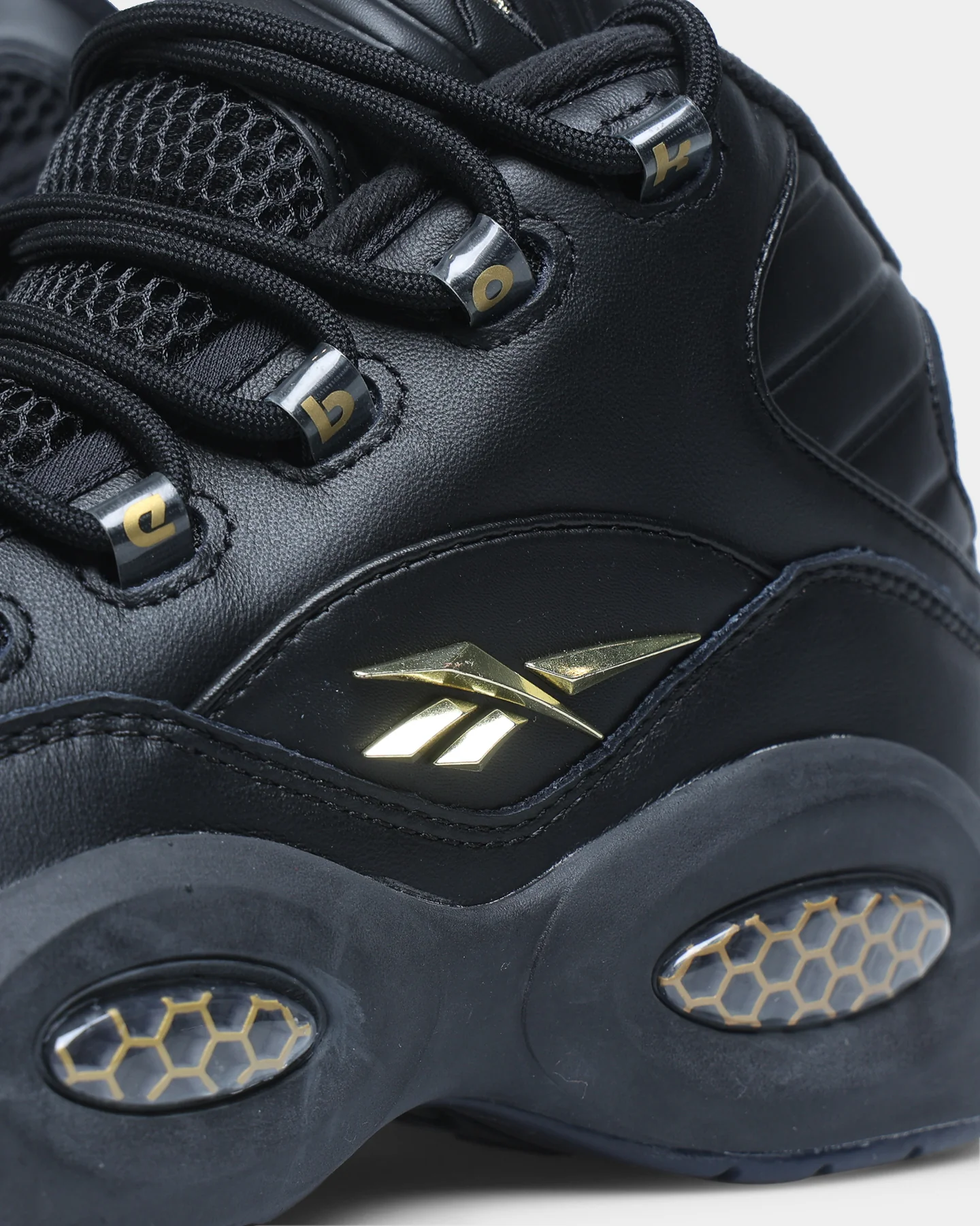 Reebok Question Mid Black/Black/Gold - Image 7