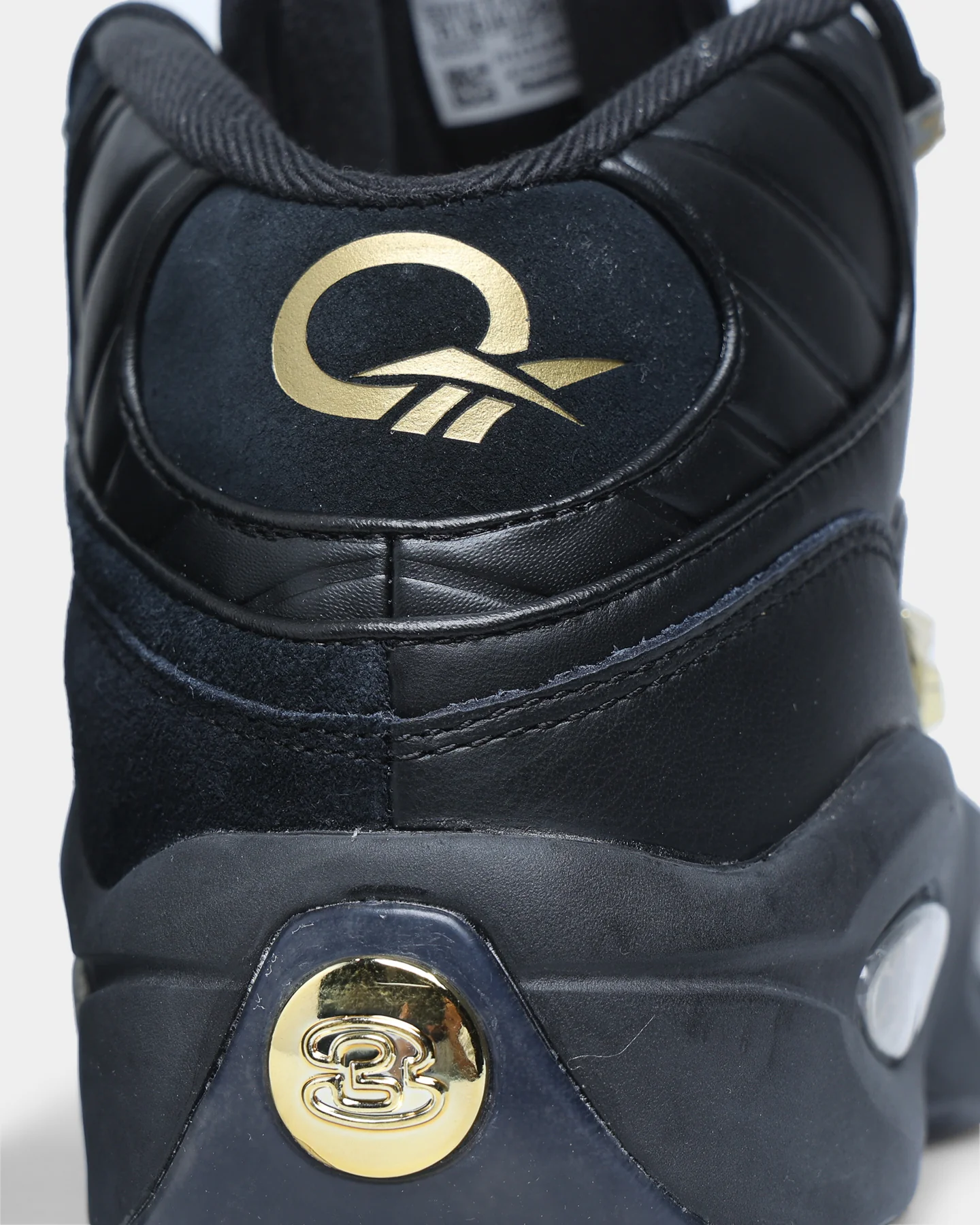 Reebok Question Mid Black/Black/Gold - Image 8