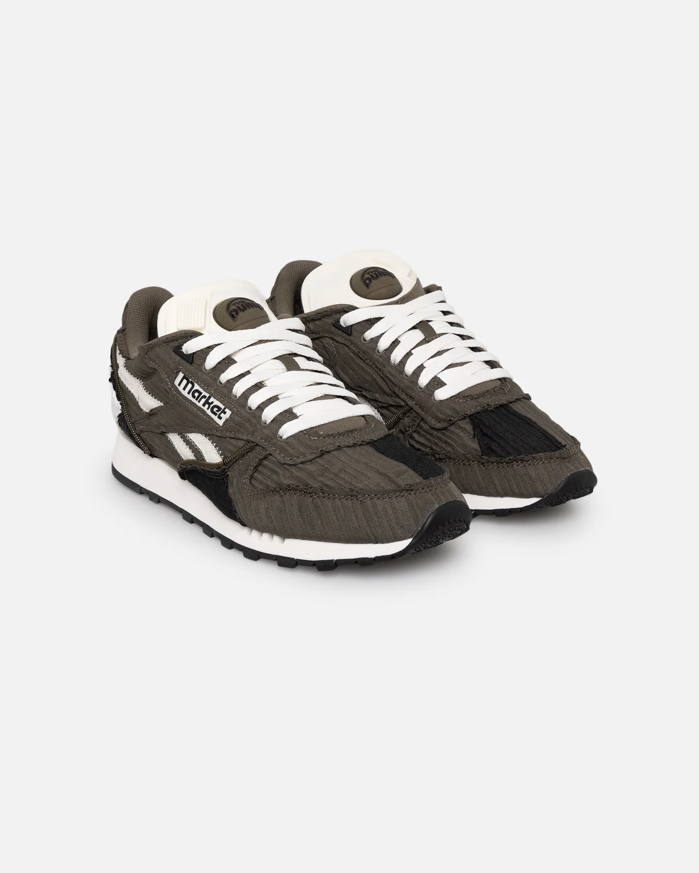 Reebok X MARKET Classic Leather Pump Army Green/Core Black - Image 2
