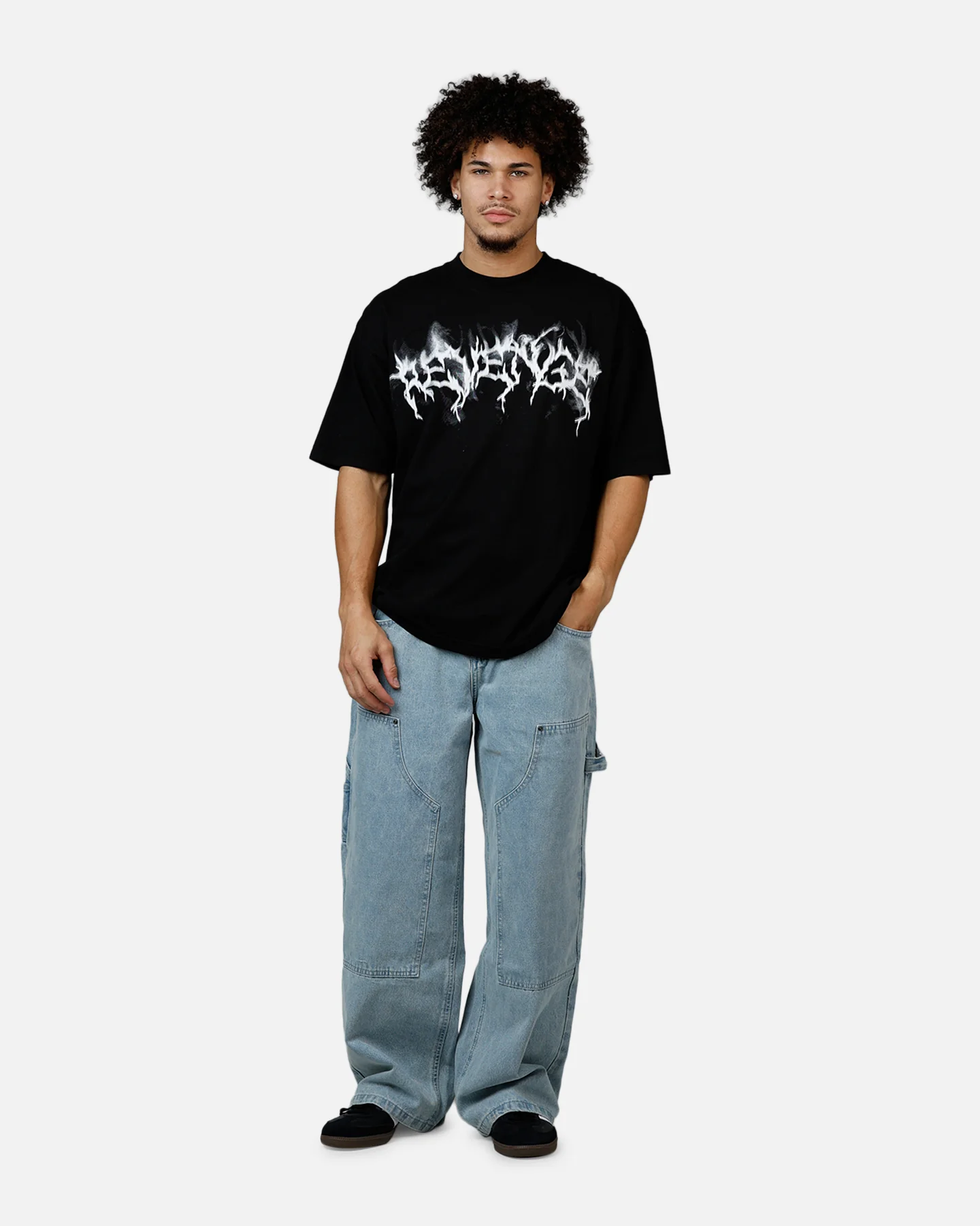 Revenge Smoke Lightning T-Shirt Black - Image 3