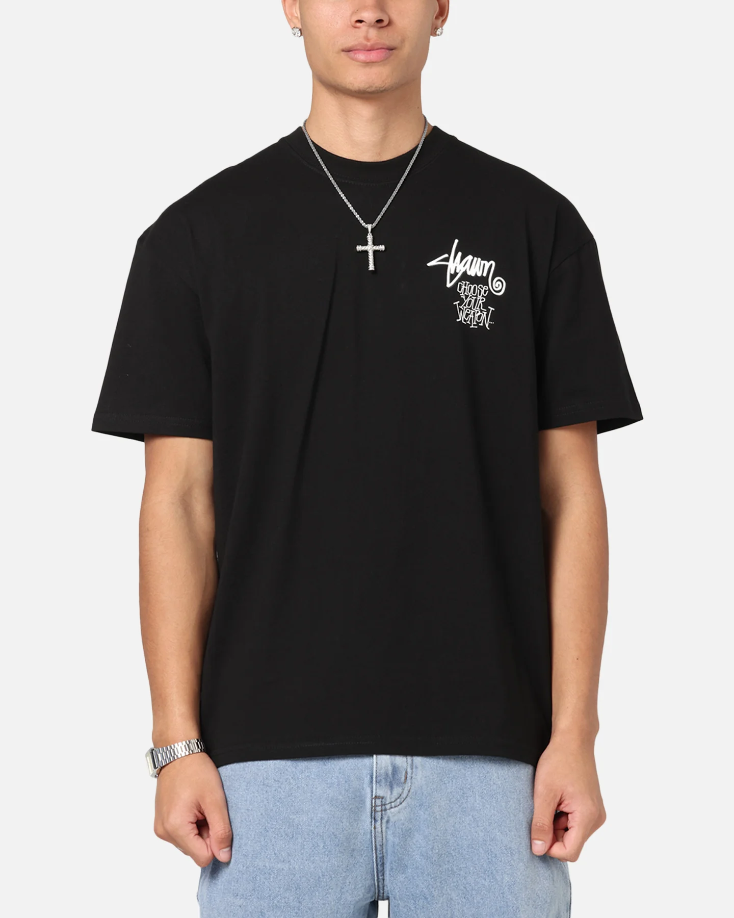 S Double Choose Your Weapon T-Shirt Washed Black - Image 2