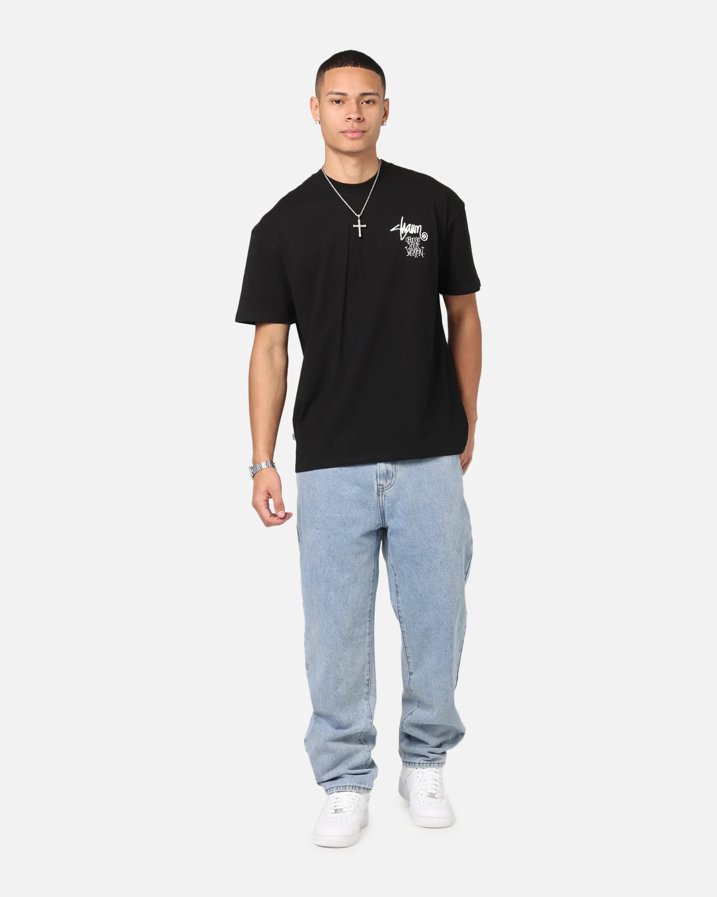 S Double Choose Your Weapon T-Shirt Washed Black - Image 4