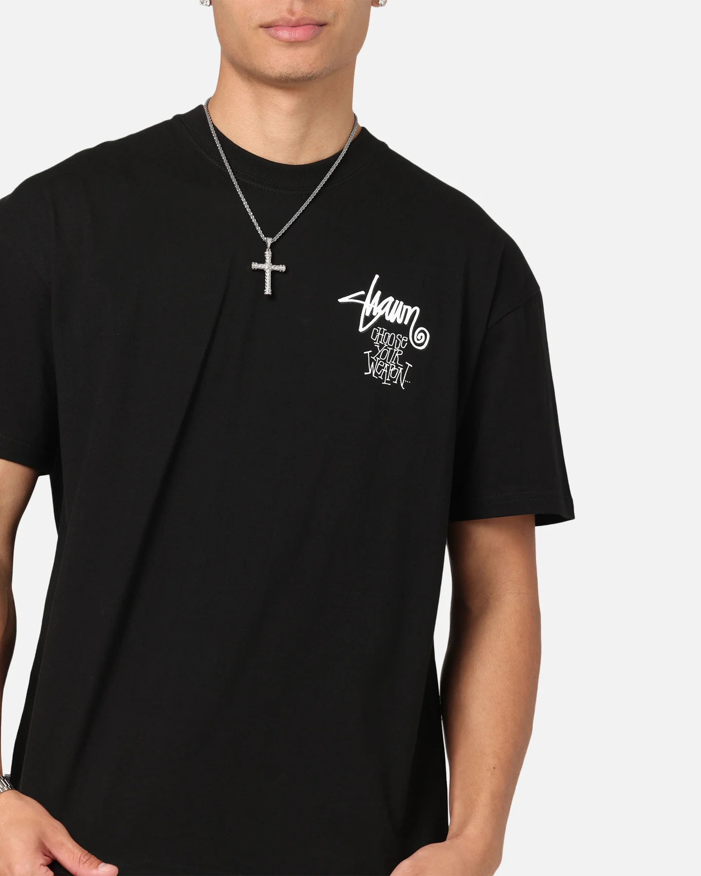 S Double Choose Your Weapon T-Shirt Washed Black - Image 8
