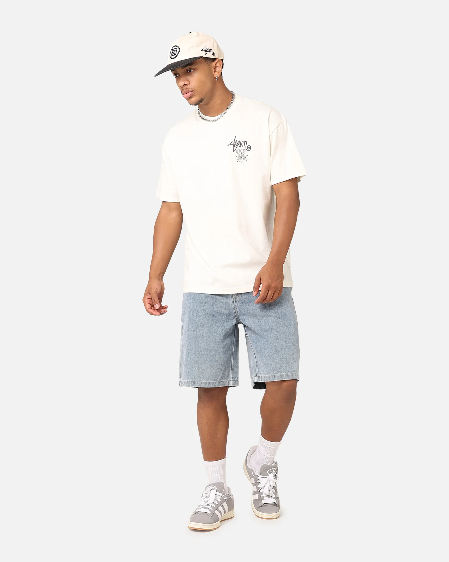 S Double Choose Your Weapon T-Shirt Washed White - Image 4