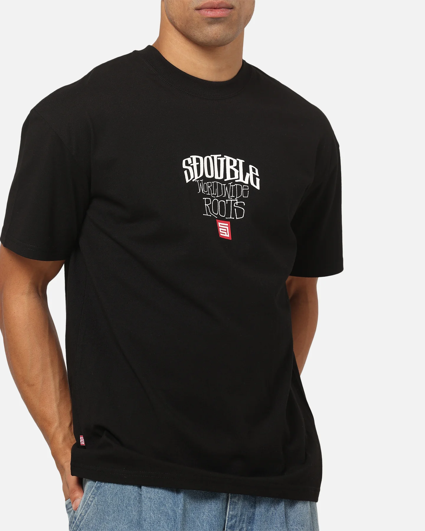 S Double Citreon T-Shirt Pigment Black - Image 8