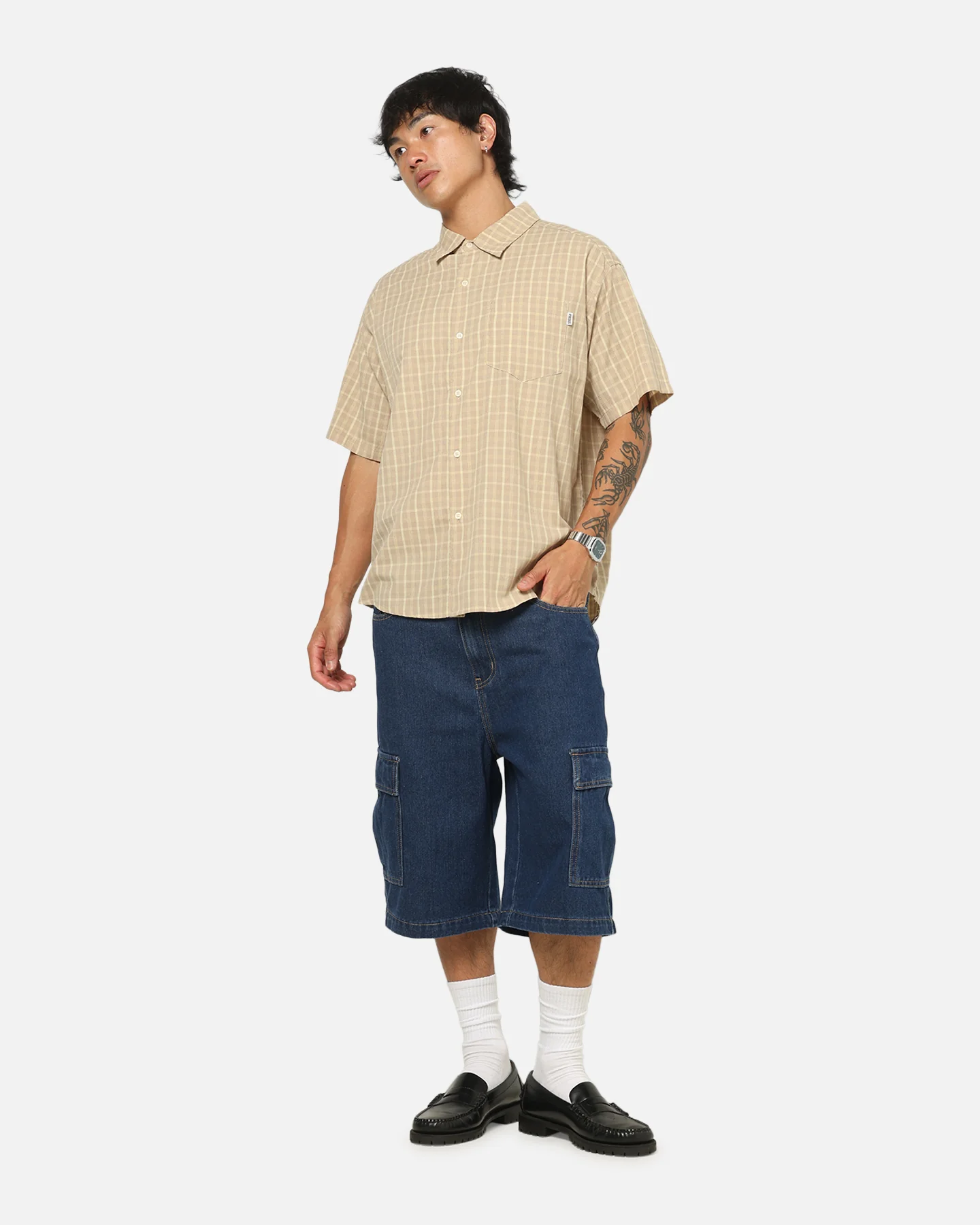 S Double Hill Button Up Shirt Putty - Image 2