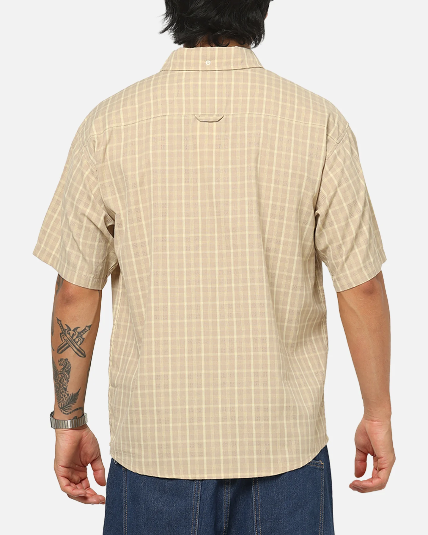 S Double Hill Button Up Shirt Putty - Image 3