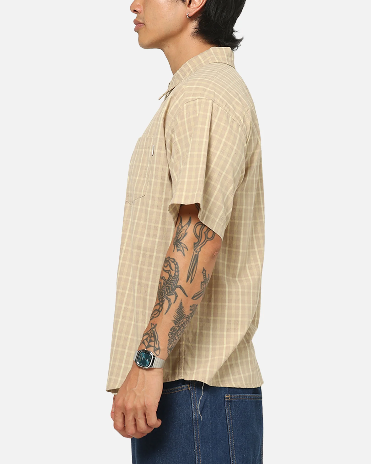 S Double Hill Button Up Shirt Putty - Image 5