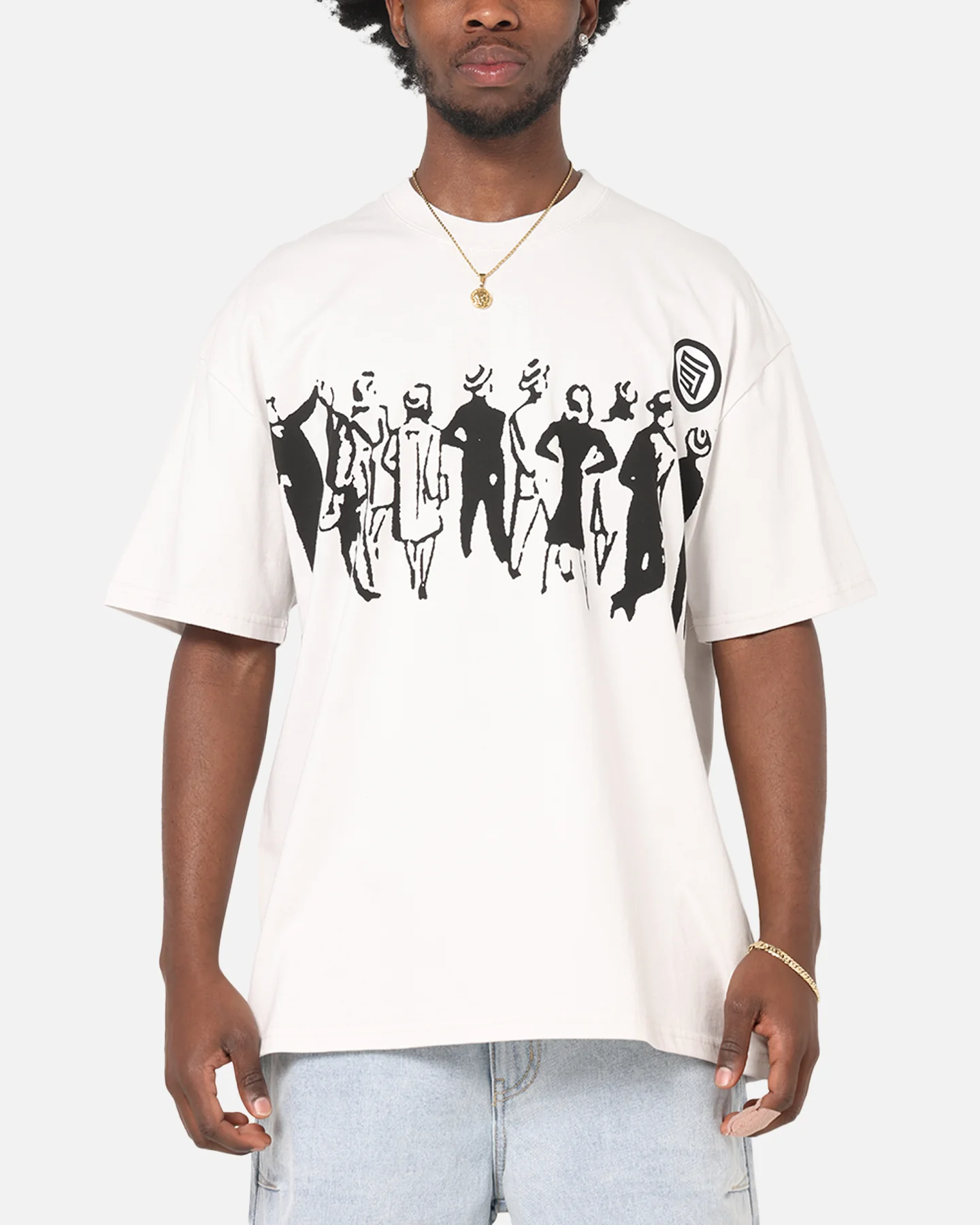 S Double People Stripe T-Shirt Pigment Grey