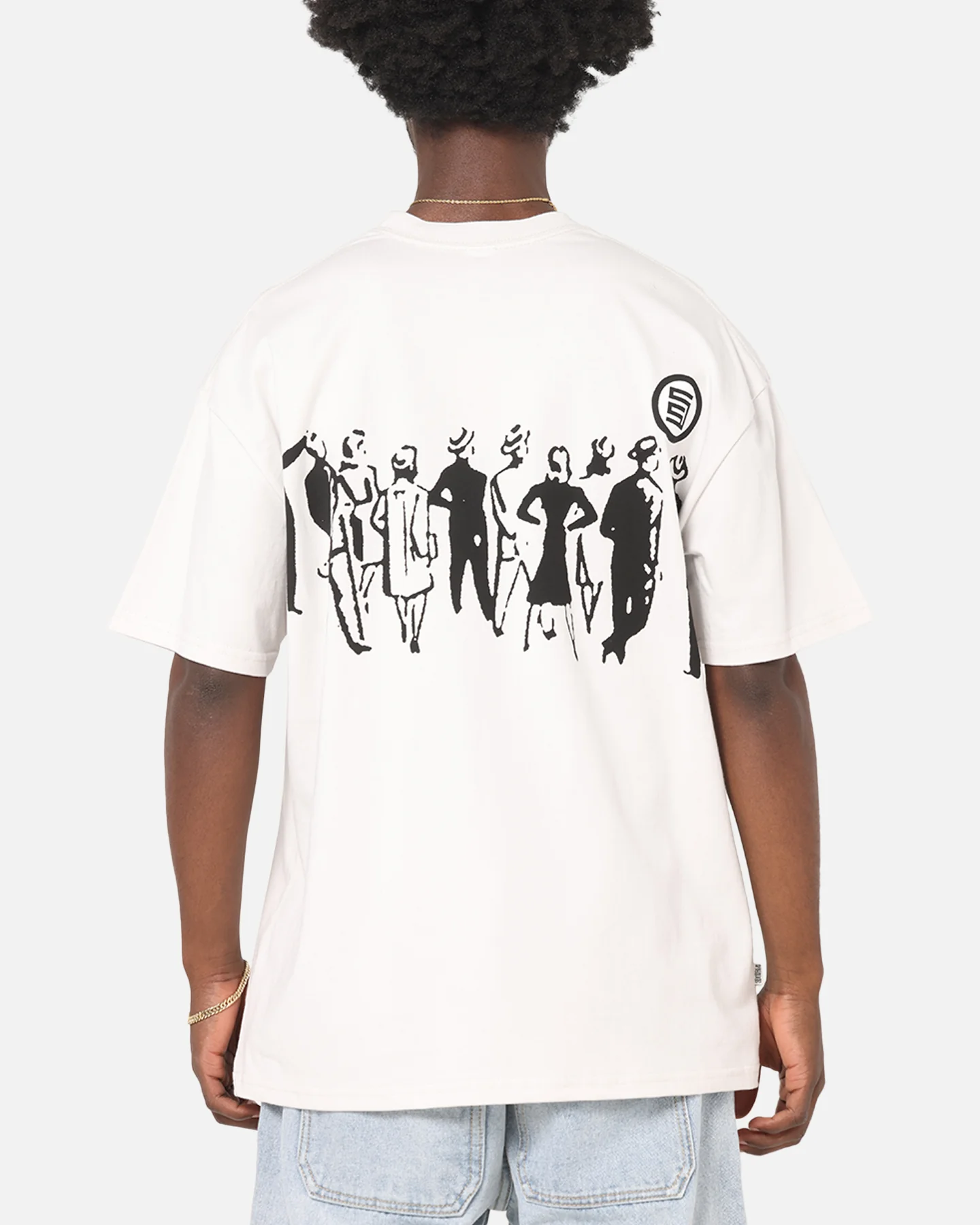 S Double People Stripe T-Shirt Pigment Grey - Image 2