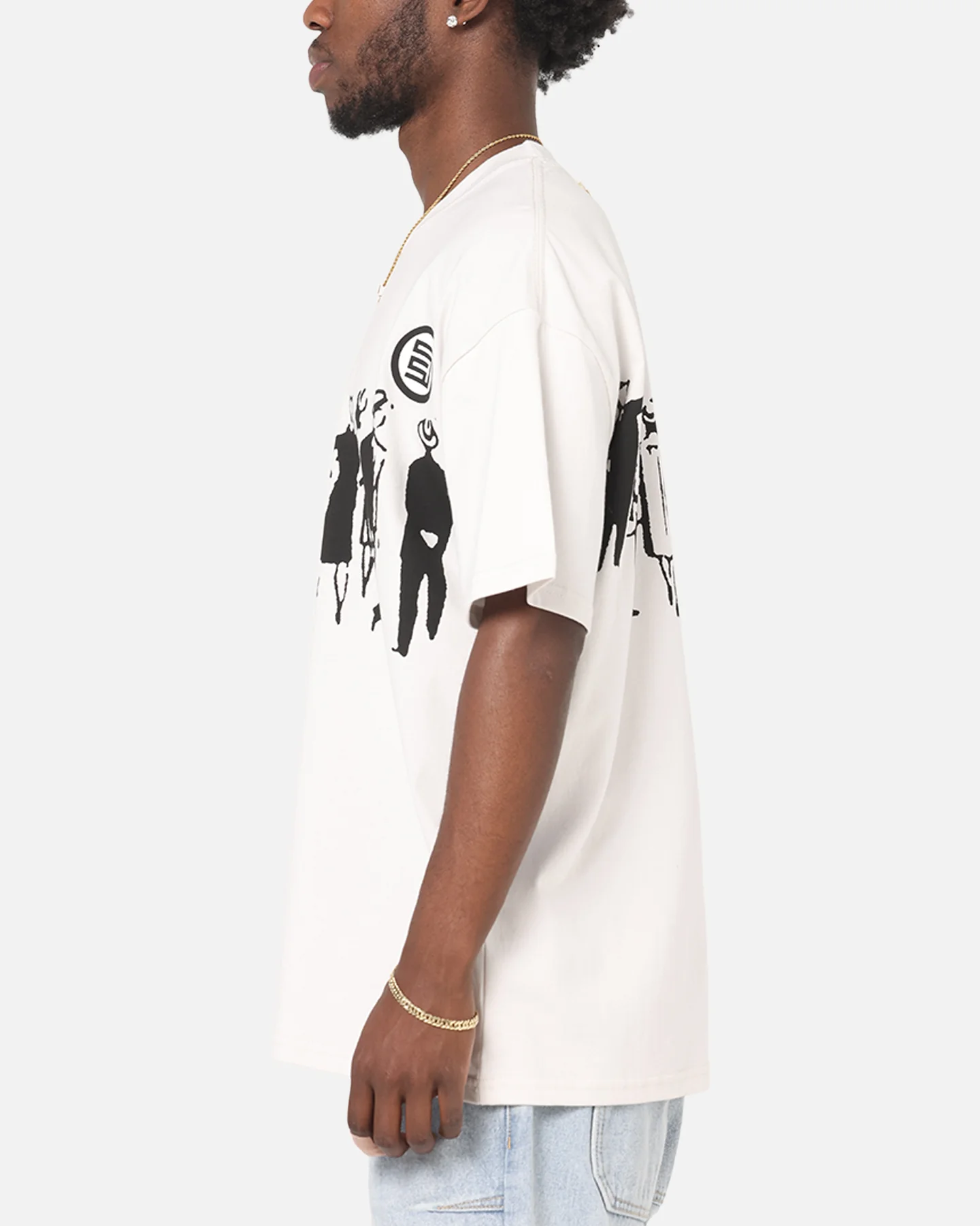 S Double People Stripe T-Shirt Pigment Grey - Image 6