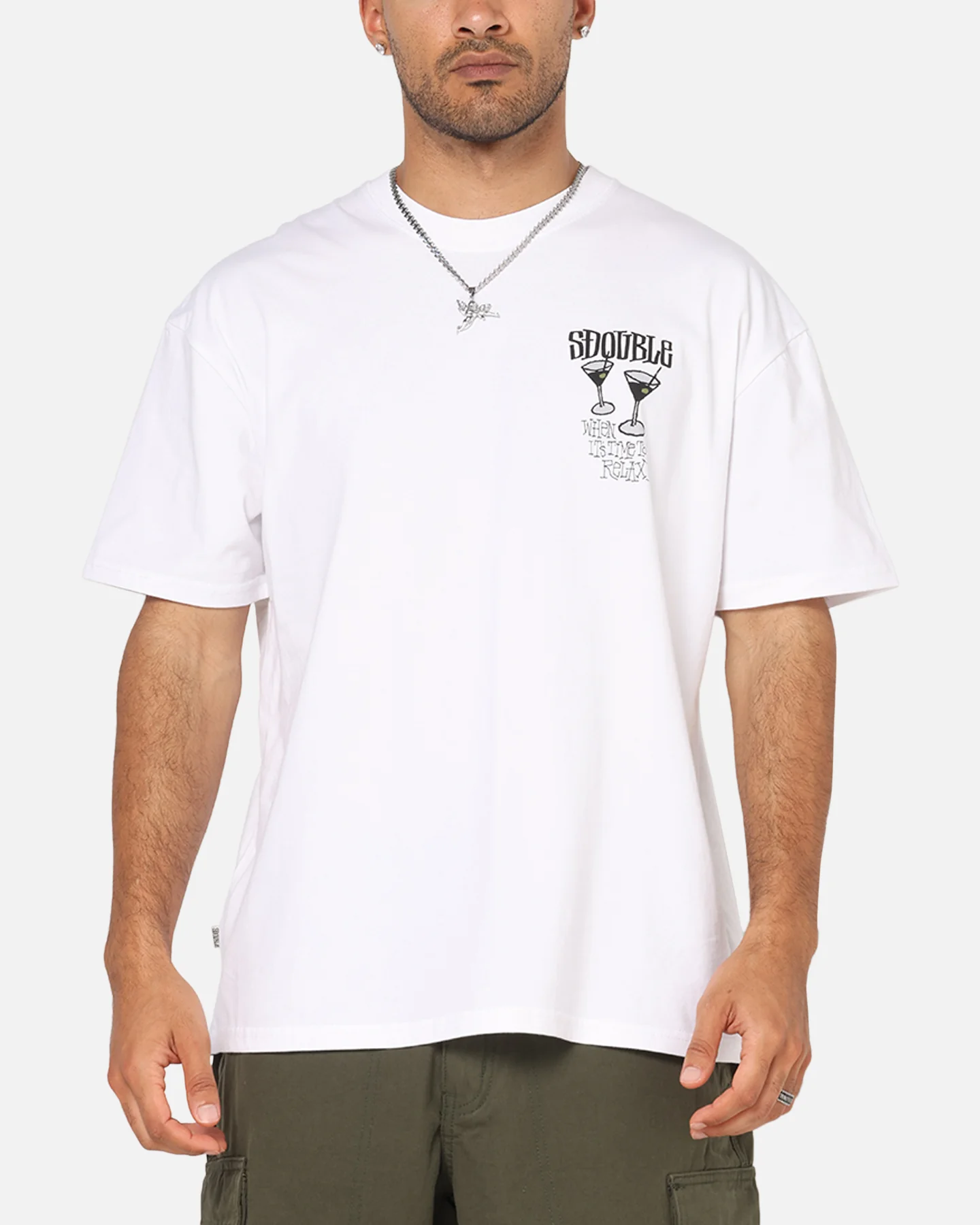 S Double Time To Relax T-Shirt White - Image 2