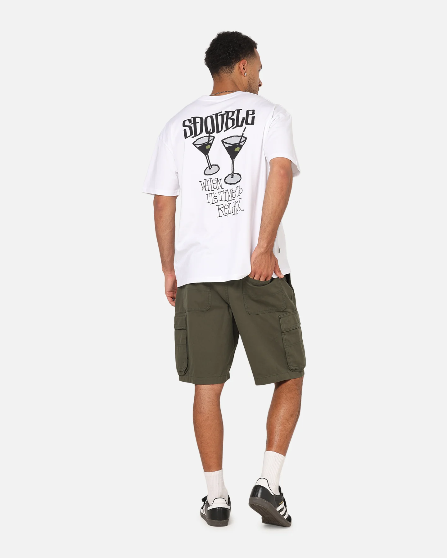 S Double Time To Relax T-Shirt White - Image 3