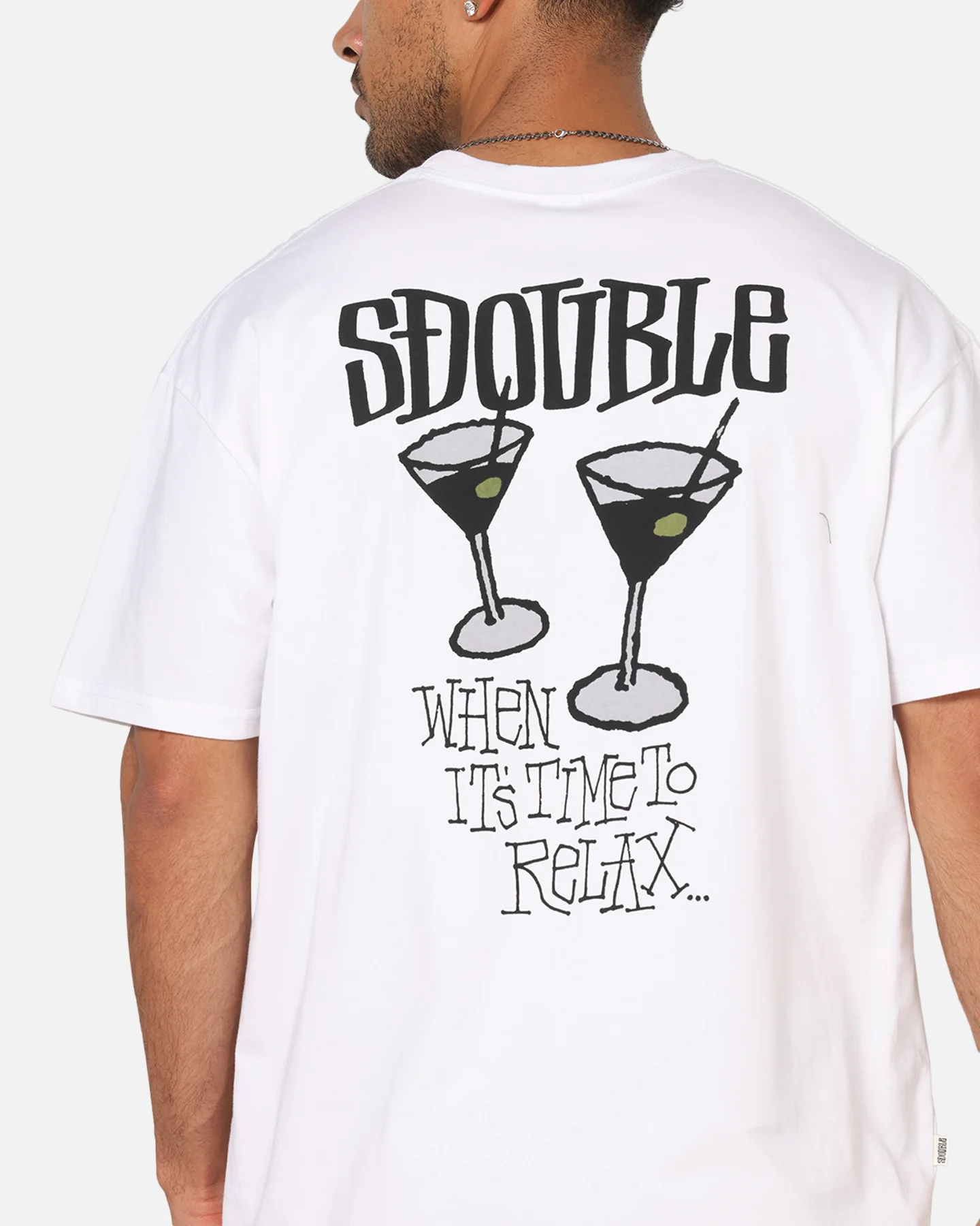 S Double Time To Relax T-Shirt White - Image 7